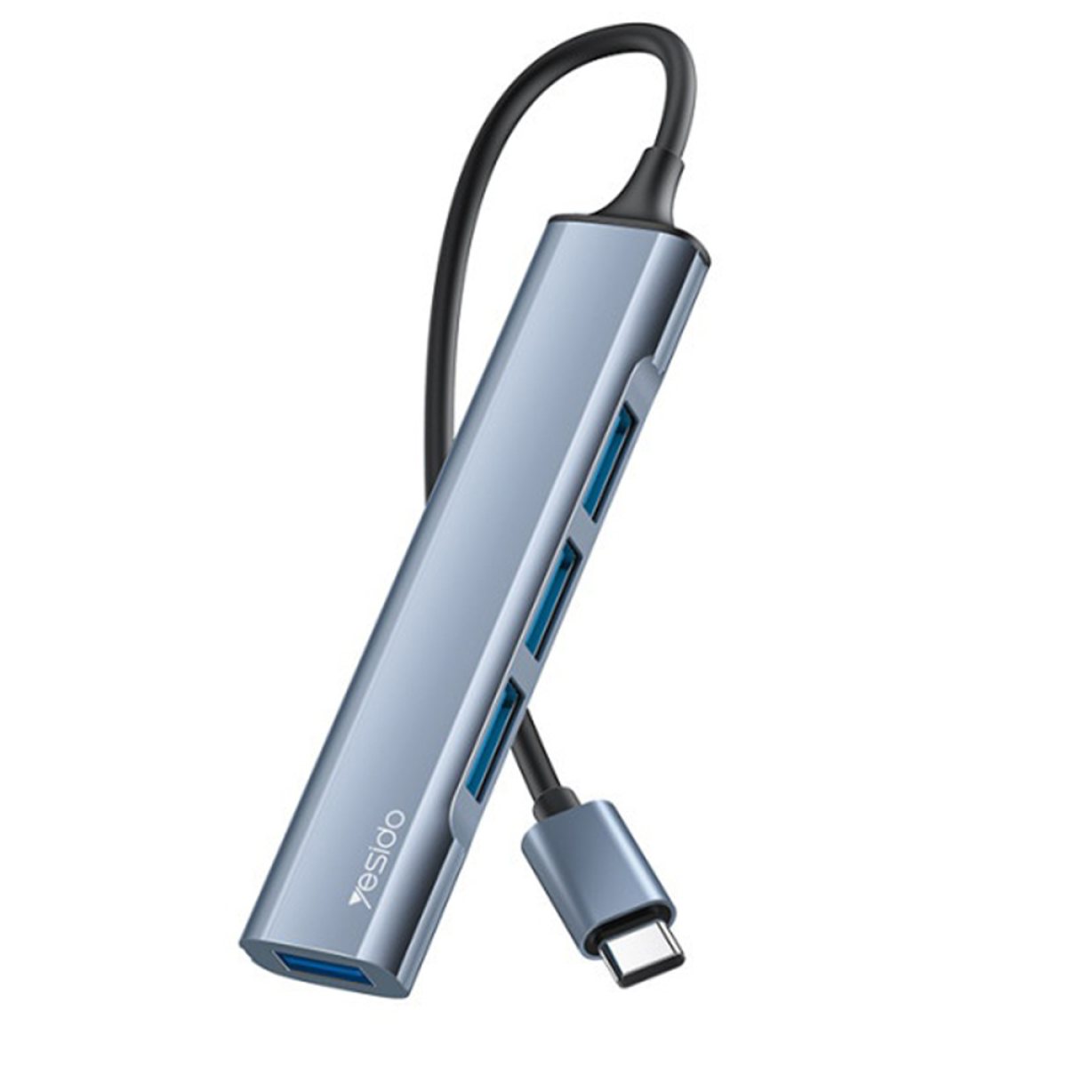 Hub Multiport, USB-C la 4x USB, 5Gbps, Plug&Play - Yesido (HB17) - Gray