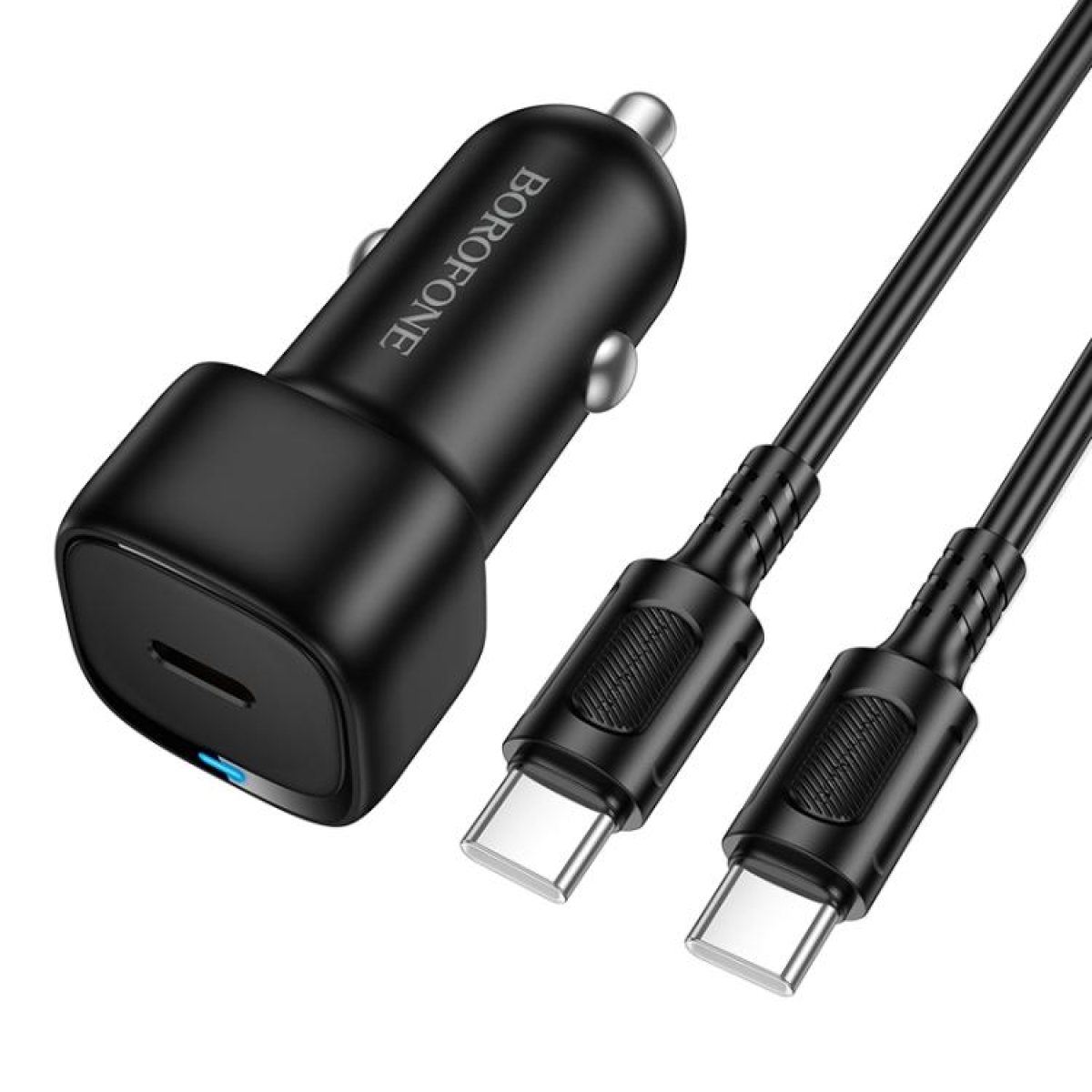 Incarcator pentru Masina, USB-C, PD20W, ABS + Cablu Type-C - Borofone Cloud (BZ34A) - Black