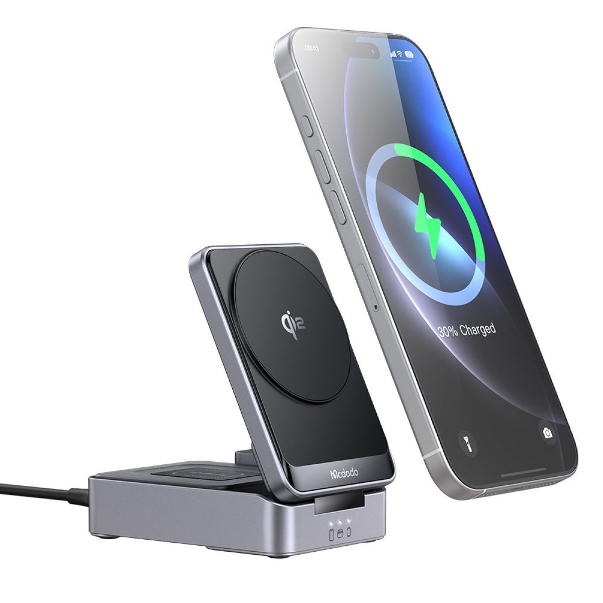 Statie de Alimentare pentru iPhone, iWatch, Earbuds, Qi2, 22W - Mcdodo (CH-5192) - Grey