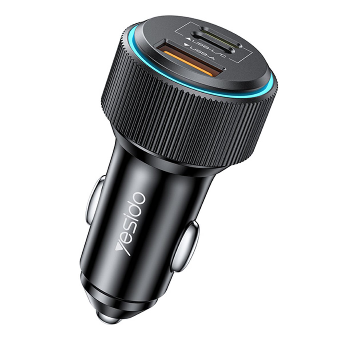 Incarcator pentru Masina cu Cablu Type-C la Lightning, Fast Charging, 38W - Yesido (Y60) - Black