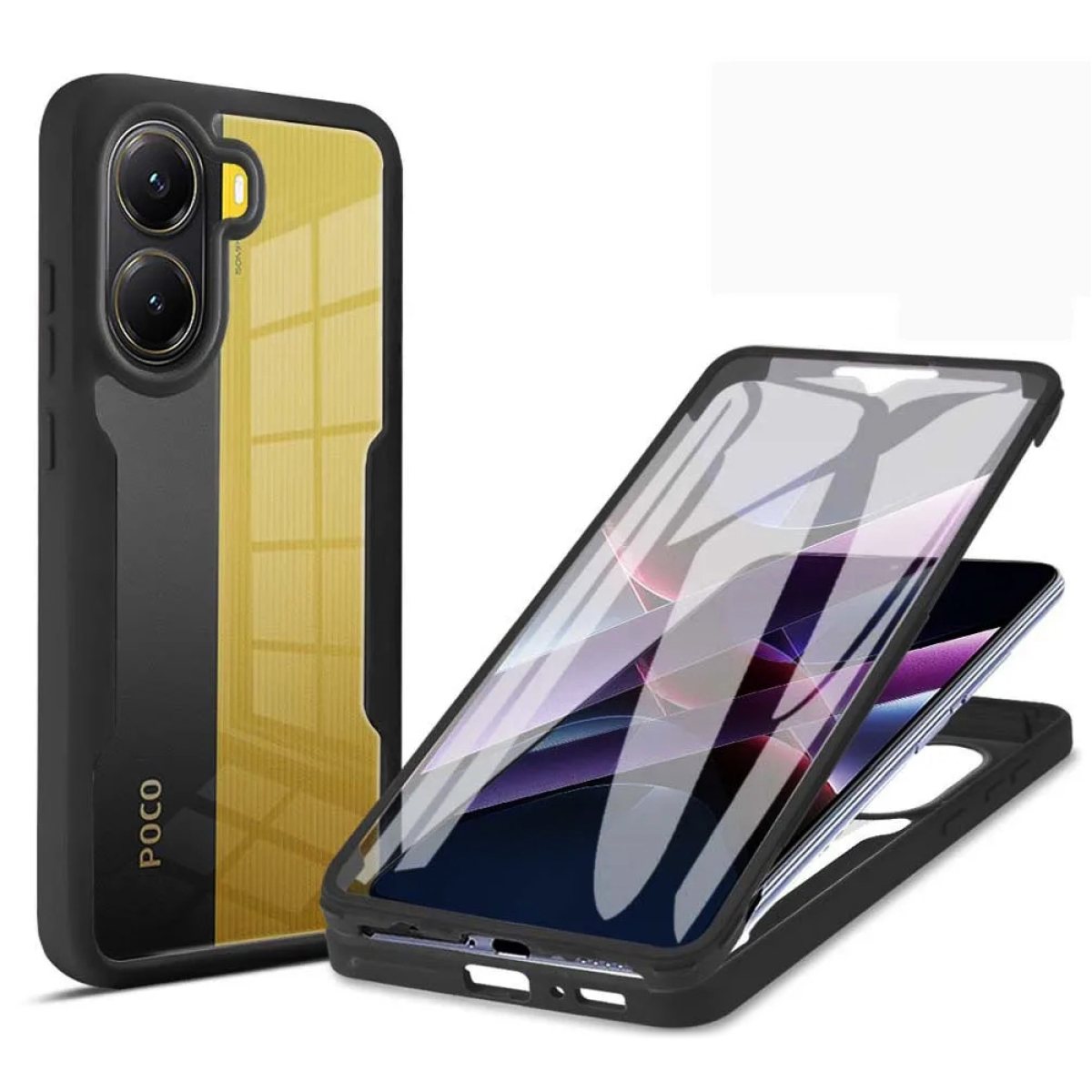 Husa pentru Xiaomi Poco X7 Pro + Folie - Techsuit ColorVerse 360 Series - Black