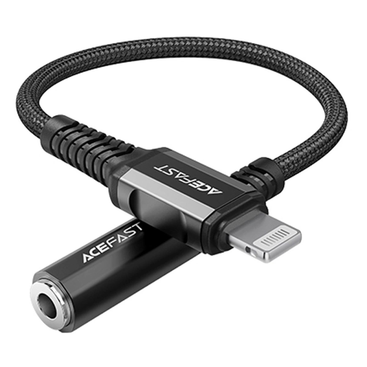 Cablu Audio Lightning la Jack 3.5mm Mama, Apple Hi-Fi, HD Music Decoding, MFi, 0.18m - Acefast (C1-05) - Black