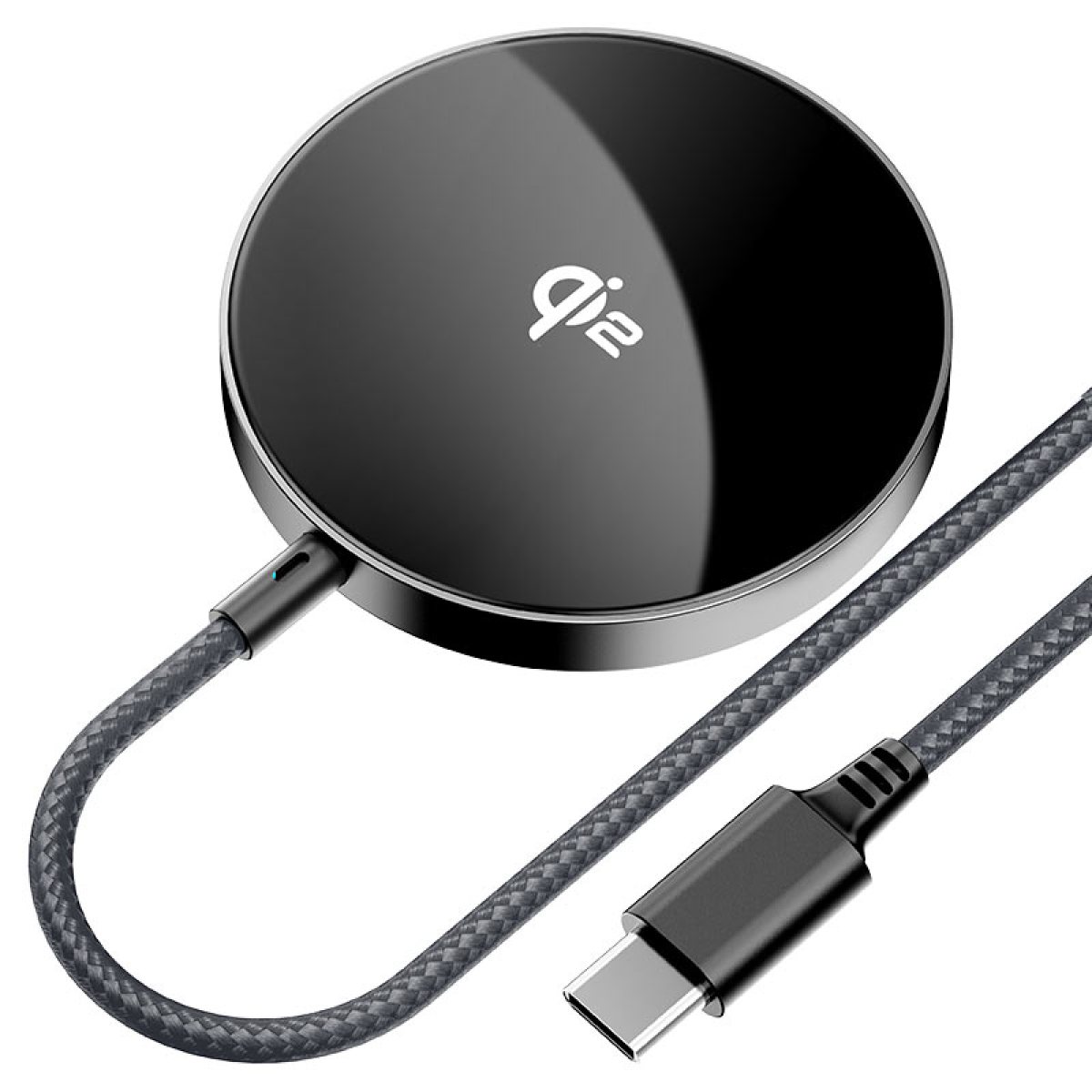 Incarcator Magnetic fara Fir Qi2, Type-C, 15W, 2.25A, 1.2m - Acefast (E24) - Metal Gray