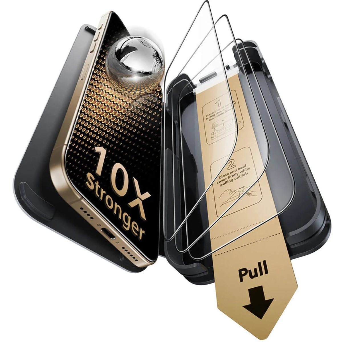 Folie pentru iPhone 17 Pro Max (set 3) - ESR Corning Corning Gorilla Glass UltraFitâ„¢ - Clear