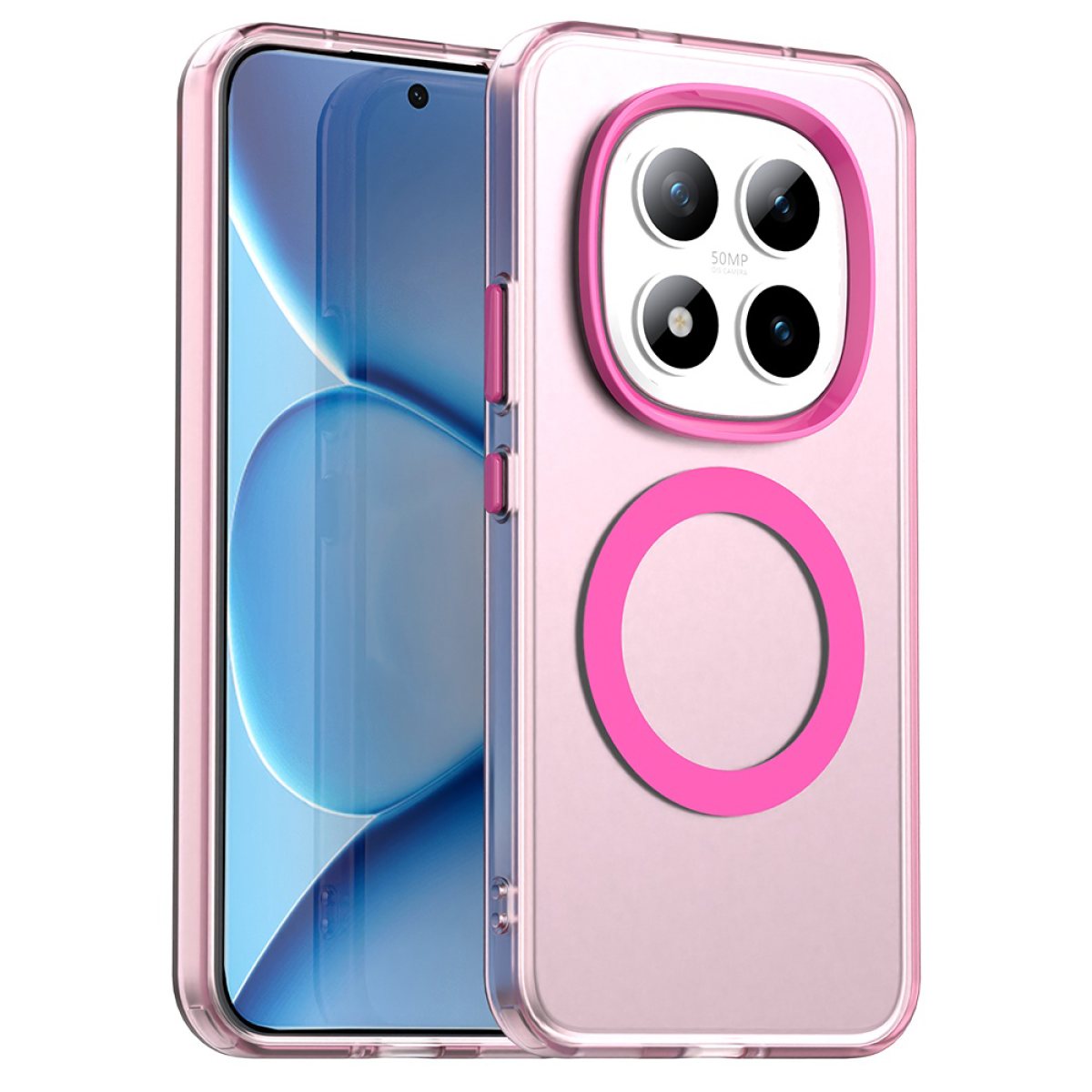 Husa pentru Xiaomi Redmi Note 15 Pro+ 5G / Poco M8 Pro 5G - Techsuit CandyCase MagSafe - Pink