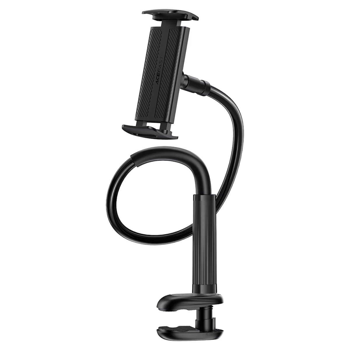 Suport Birou cu Clema, Universal, Rotatie 360°, Brat Flexibil - Acefast (E40) - Black
