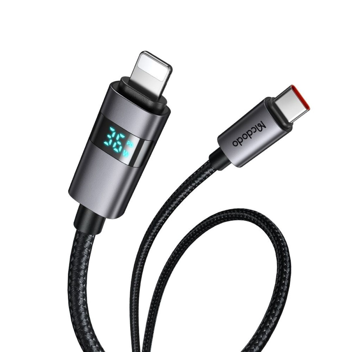 Cablu, Type-C la Lightning, Afisaj LED, 36W, 1.2m - Mcdodo (CA-6570) - Black