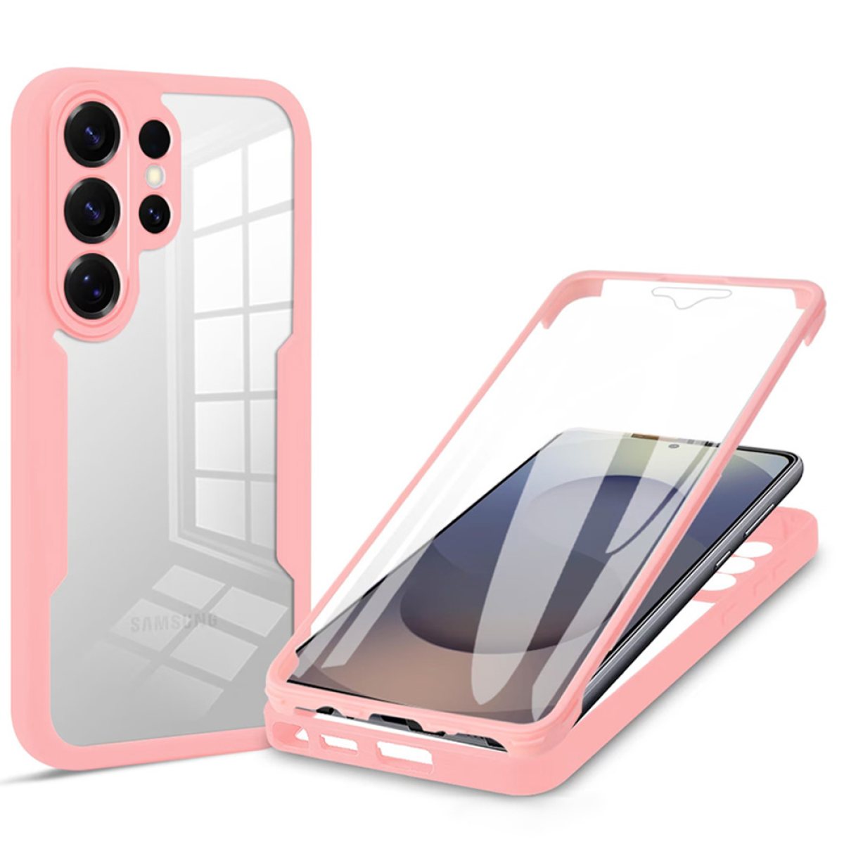 Husa pentru Samsung Galaxy S26 Ultra + Folie - Techsuit ColorVerse 360 Series - Pink