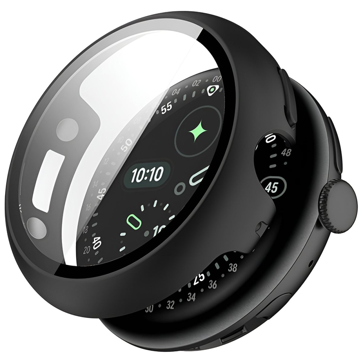 Husa pentru Google Pixel Watch 4 45mm + Folie - Techsuit Defense360 Pro - Black