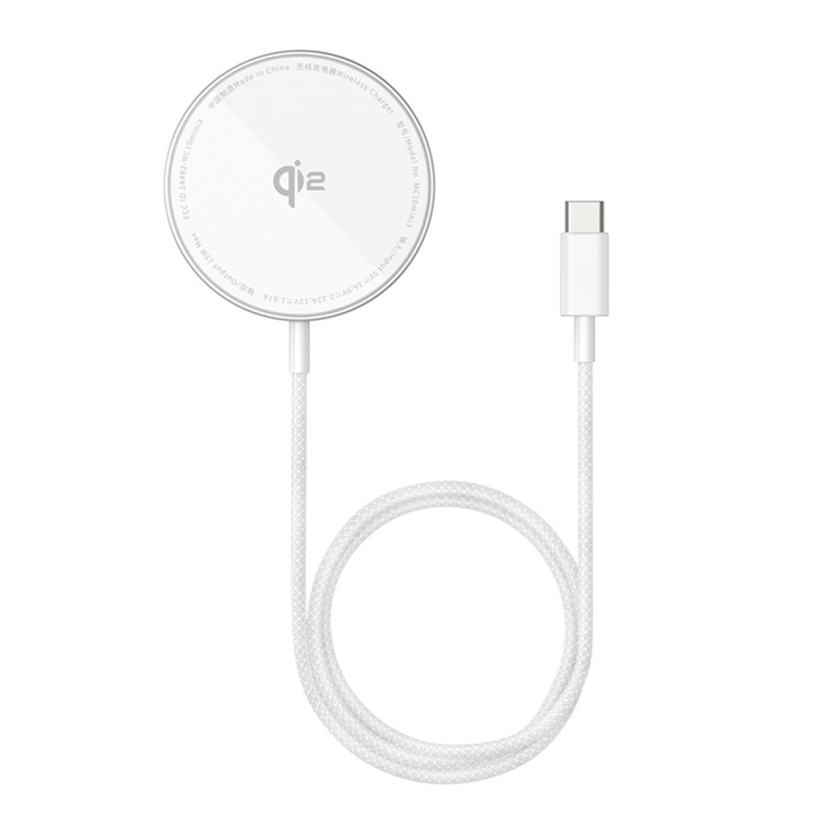 Incarcator cu Magnet, Cablu Integrat, 15W, Type-C - Baseus Simple Mini4 Air (P10278200S11-00) -  Frost Silver