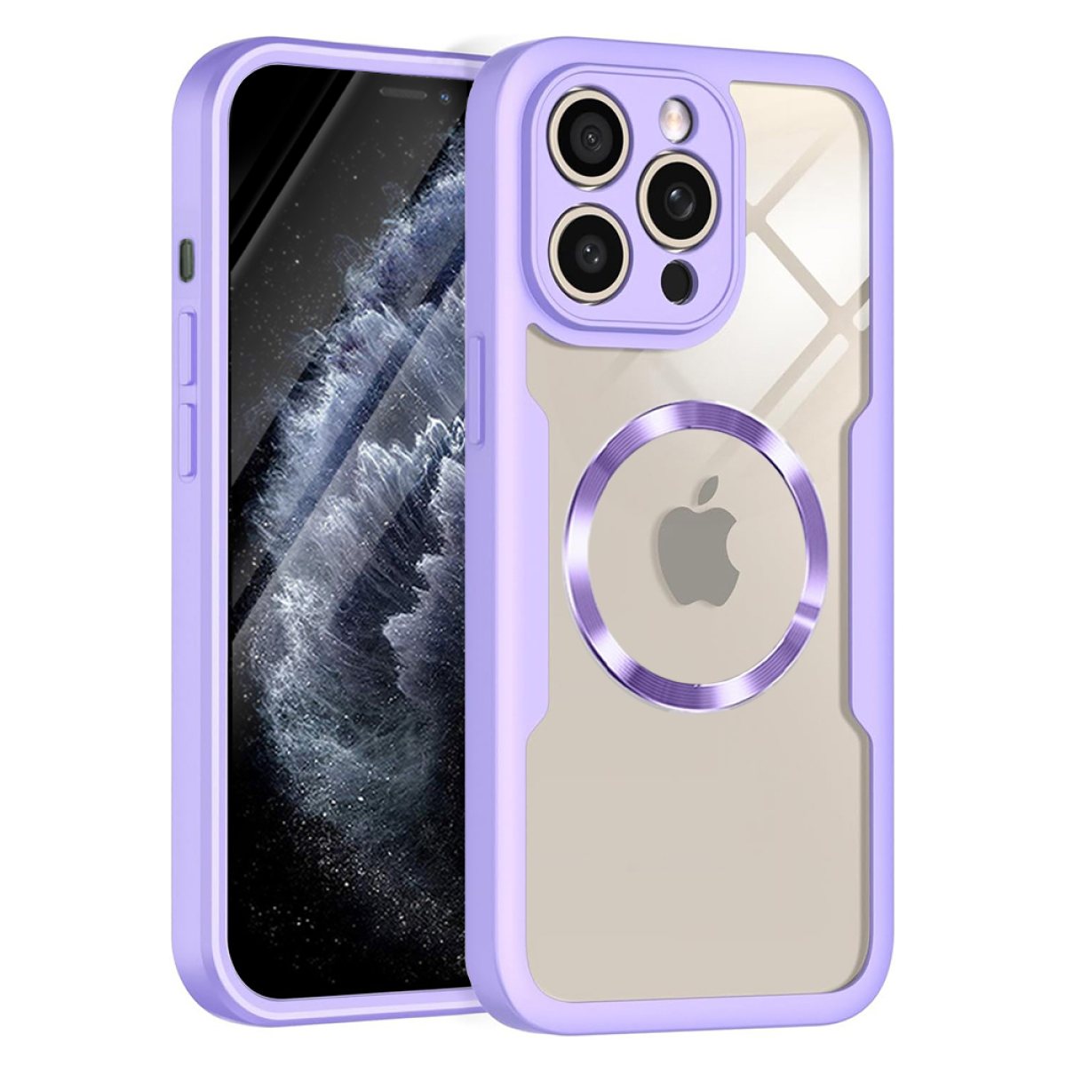 Husa pentru iPhone 11 Pro Max + Folie - Techsuit ColorVerse 360 MagSafe Series - Purple