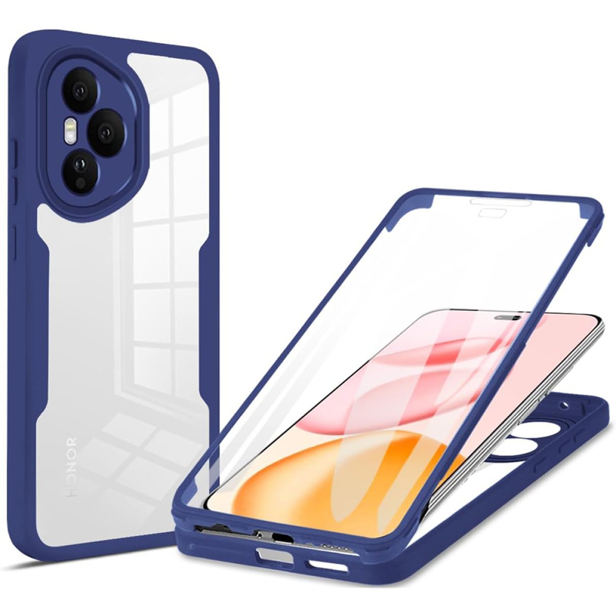 Husa pentru Honor 400 Pro + Folie - Techsuit ColorVerse 360 Series - Blue