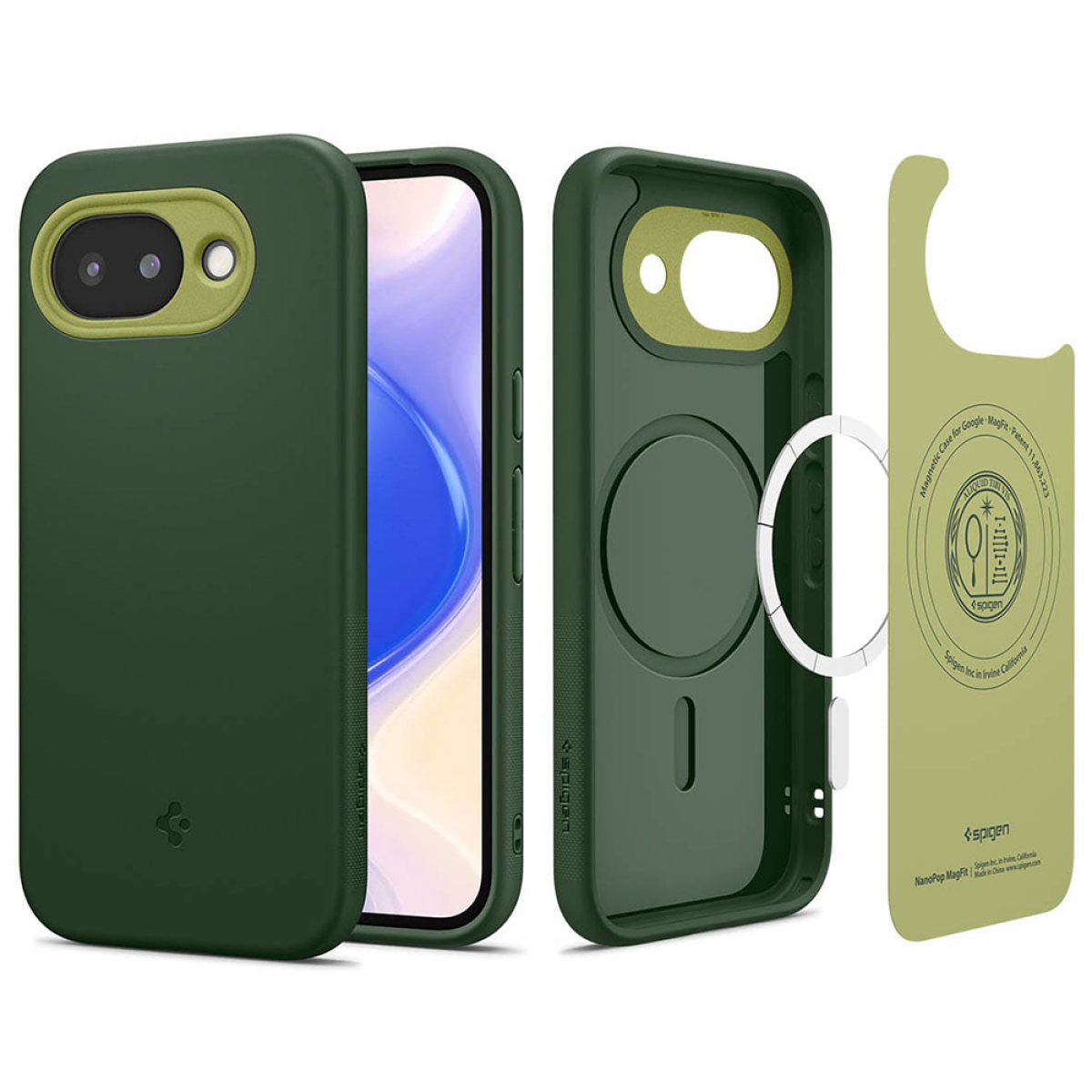 Husa pentru Google Pixel 10a - Spigen Caseology Nano Pop MagSafe (ACS11288) - Avo Green