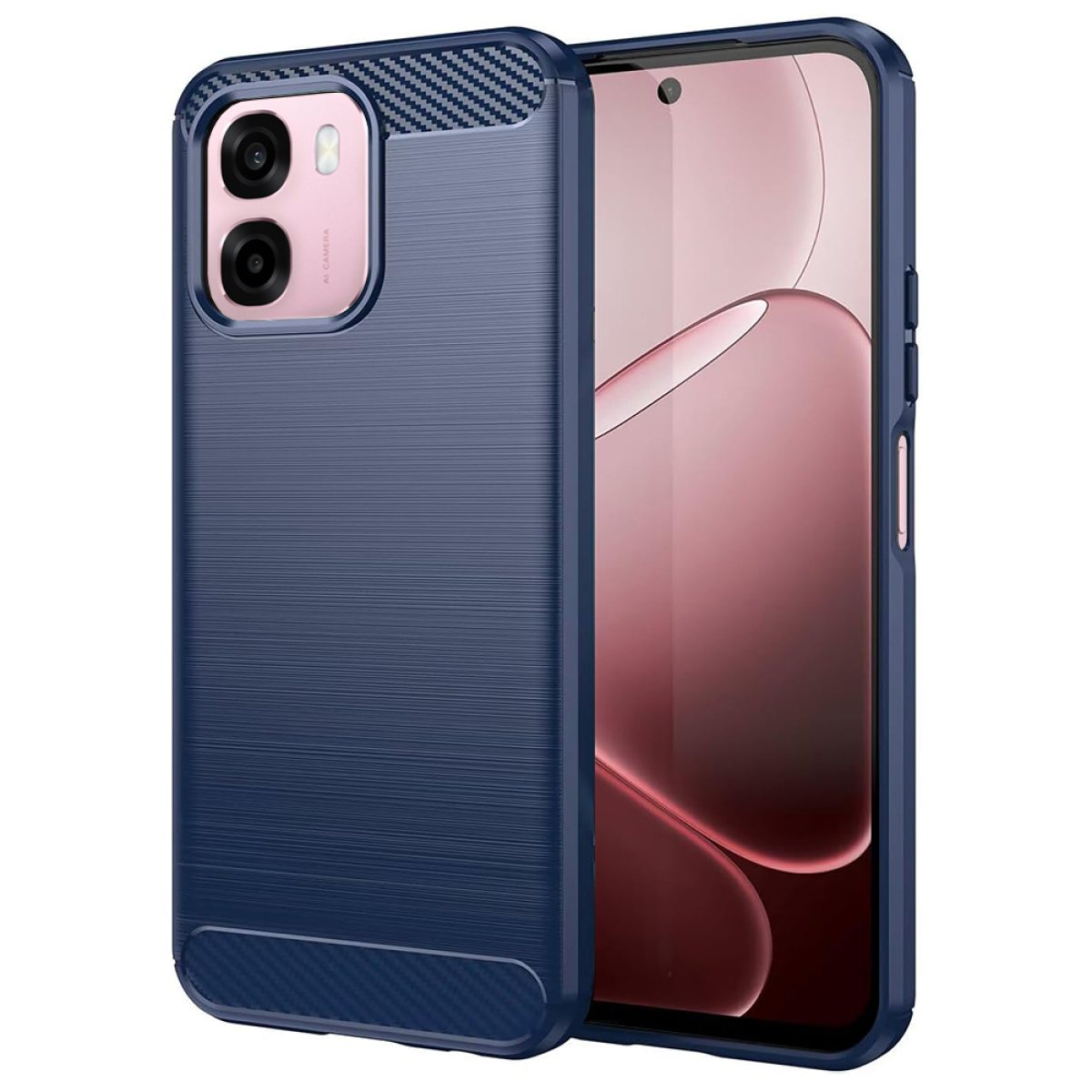 Husa pentru Oppo A6 4G / A6x 4G / A6x 5G / A6k 4G - Techsuit Carbon Silicone - Blue
