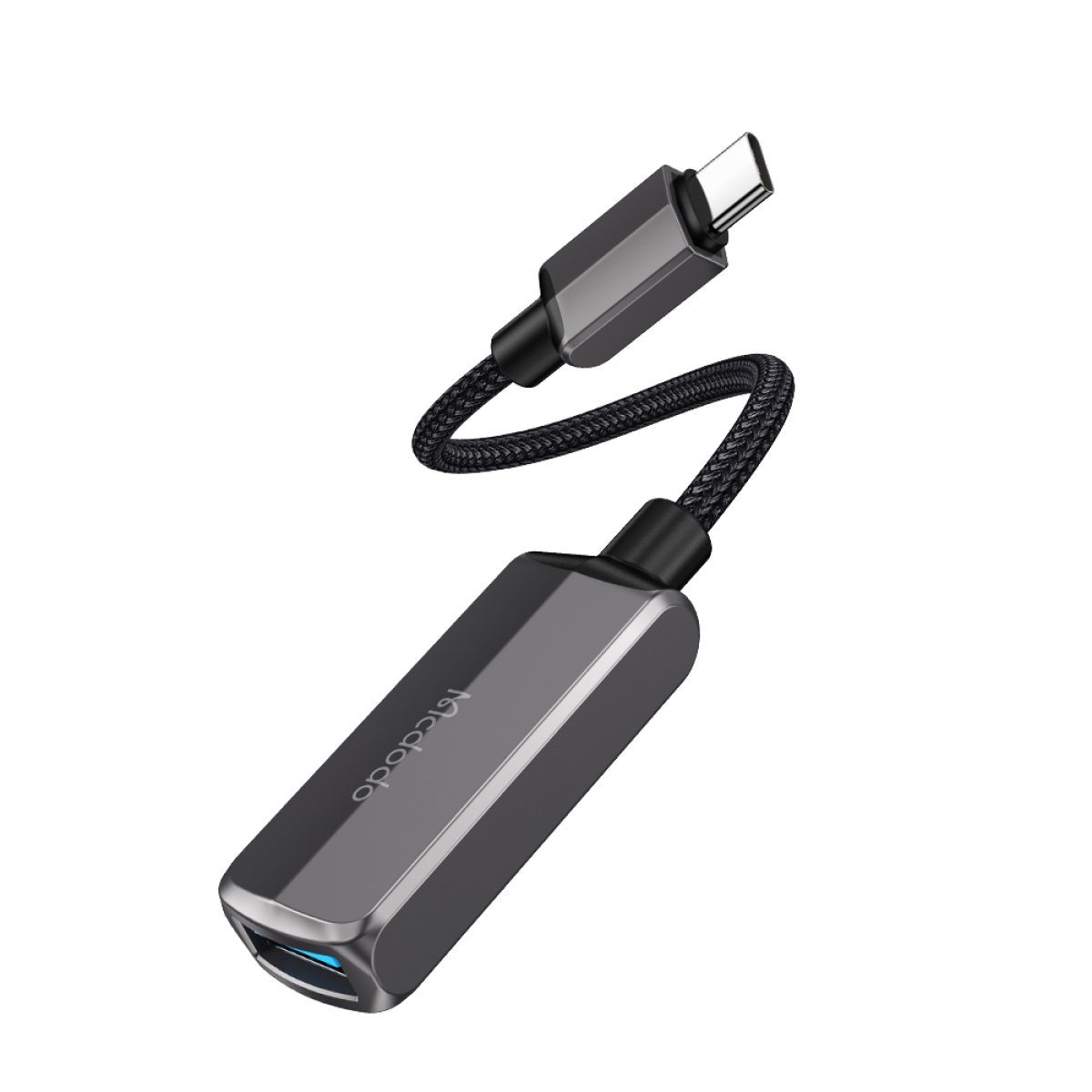 Adaptor Lightning la USB, Lightning din Aluminiu, 2.4A - Mcdodo (CA-2830) - Dark Grey