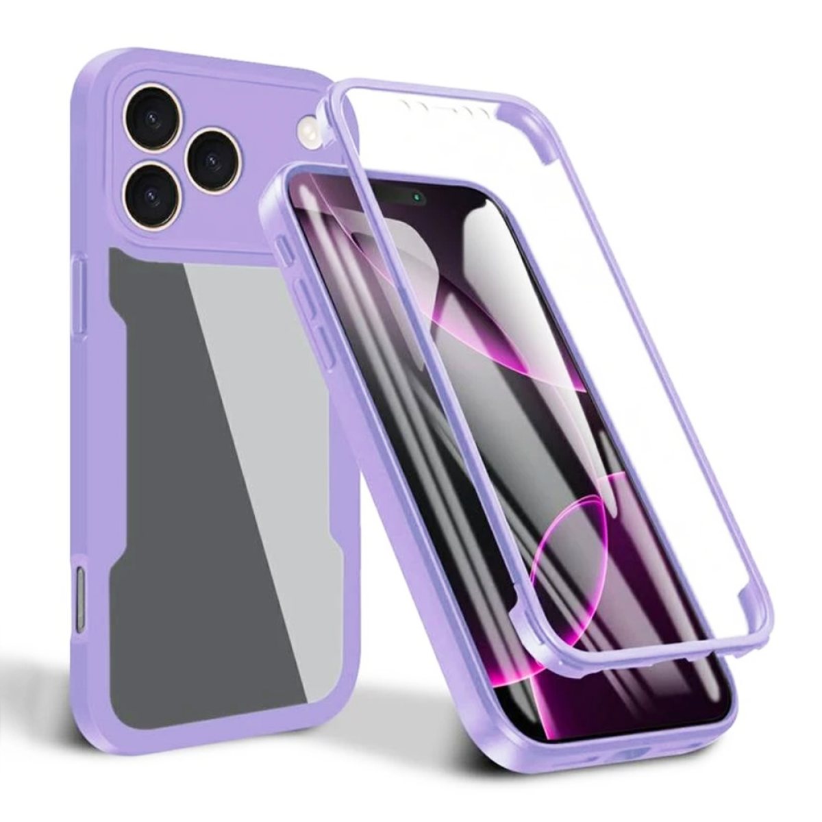 Husa pentru iPhone 17 Pro + Folie - Techsuit ColorVerse 360 Series - Purple