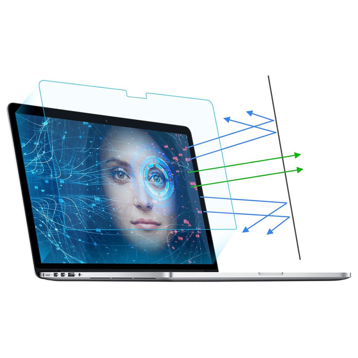 Folie pentru MacBook Pro 14" 2023 -Techsuit VisionProX Anti-Blue Light - Clear