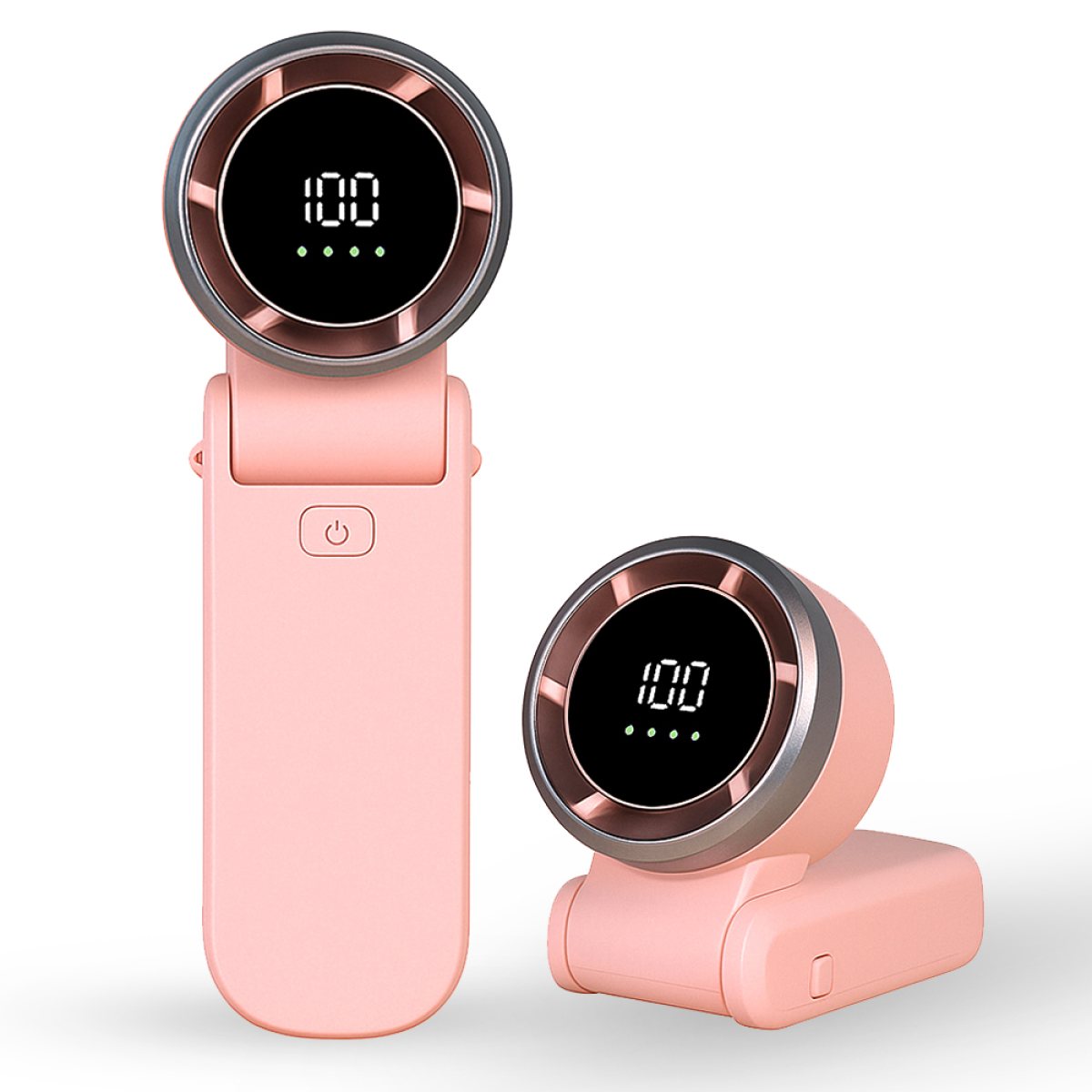 Ventilator Portabil cu Baterie si Display Digital, 5000mAh - Techsuit (A9) - Pink