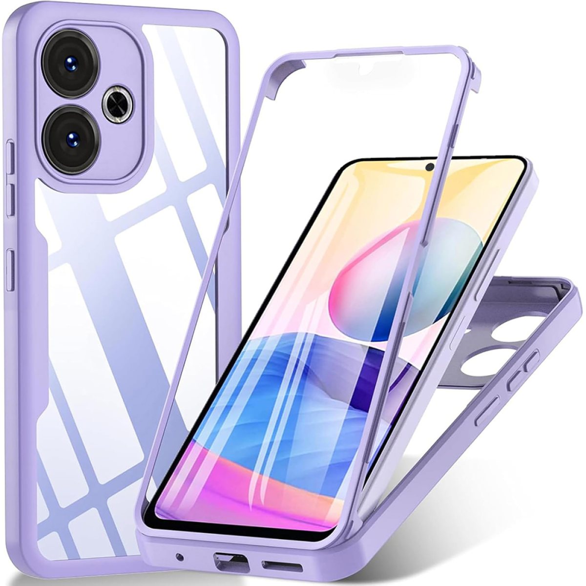 Husa pentru Xiaomi Redmi 13 / Poco M6 4G + Folie - Techsuit ColorVerse 360 Series - Purple