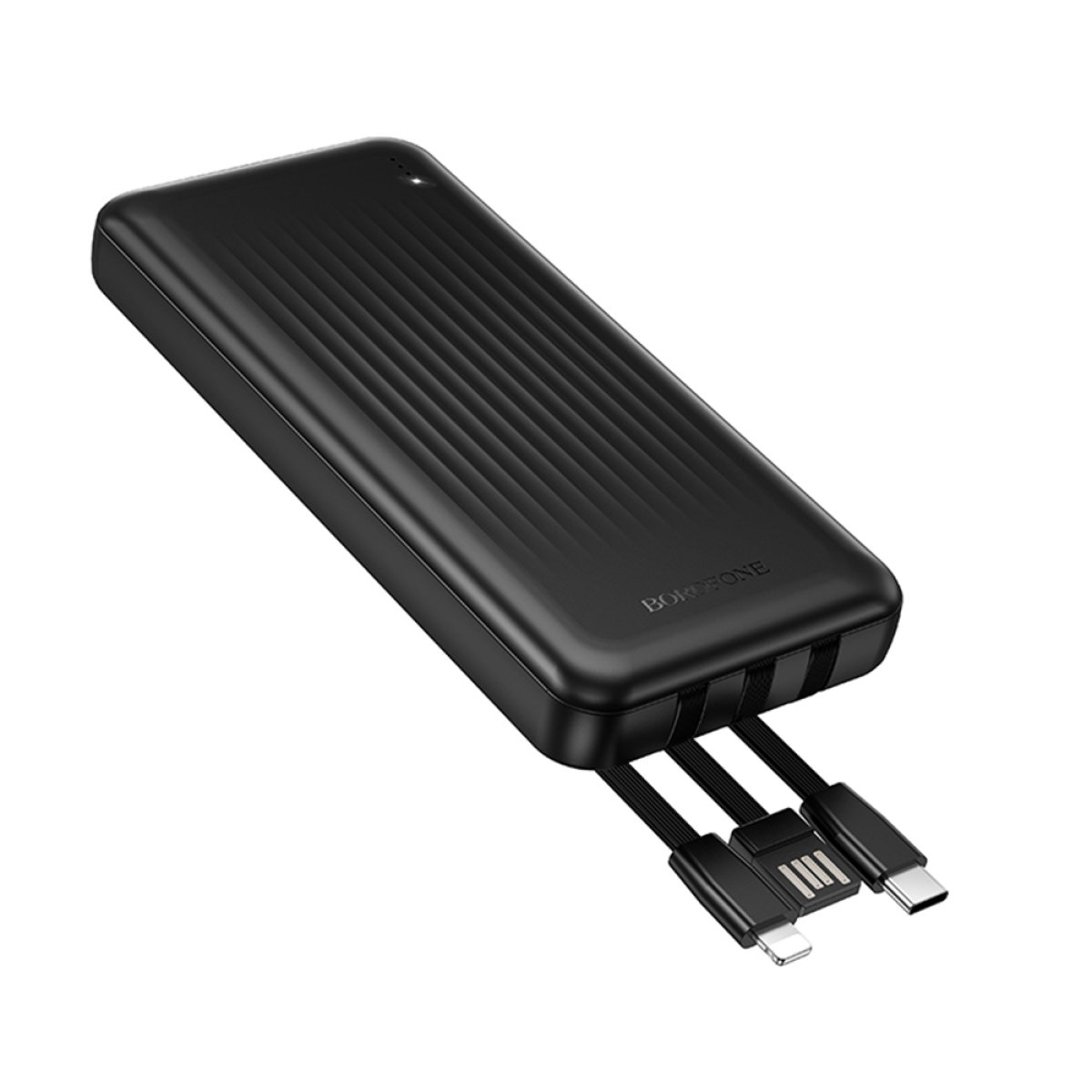 Power Bank, 10000mAh, 3x Cablu, 2A - Borofone (BJ79) - Black