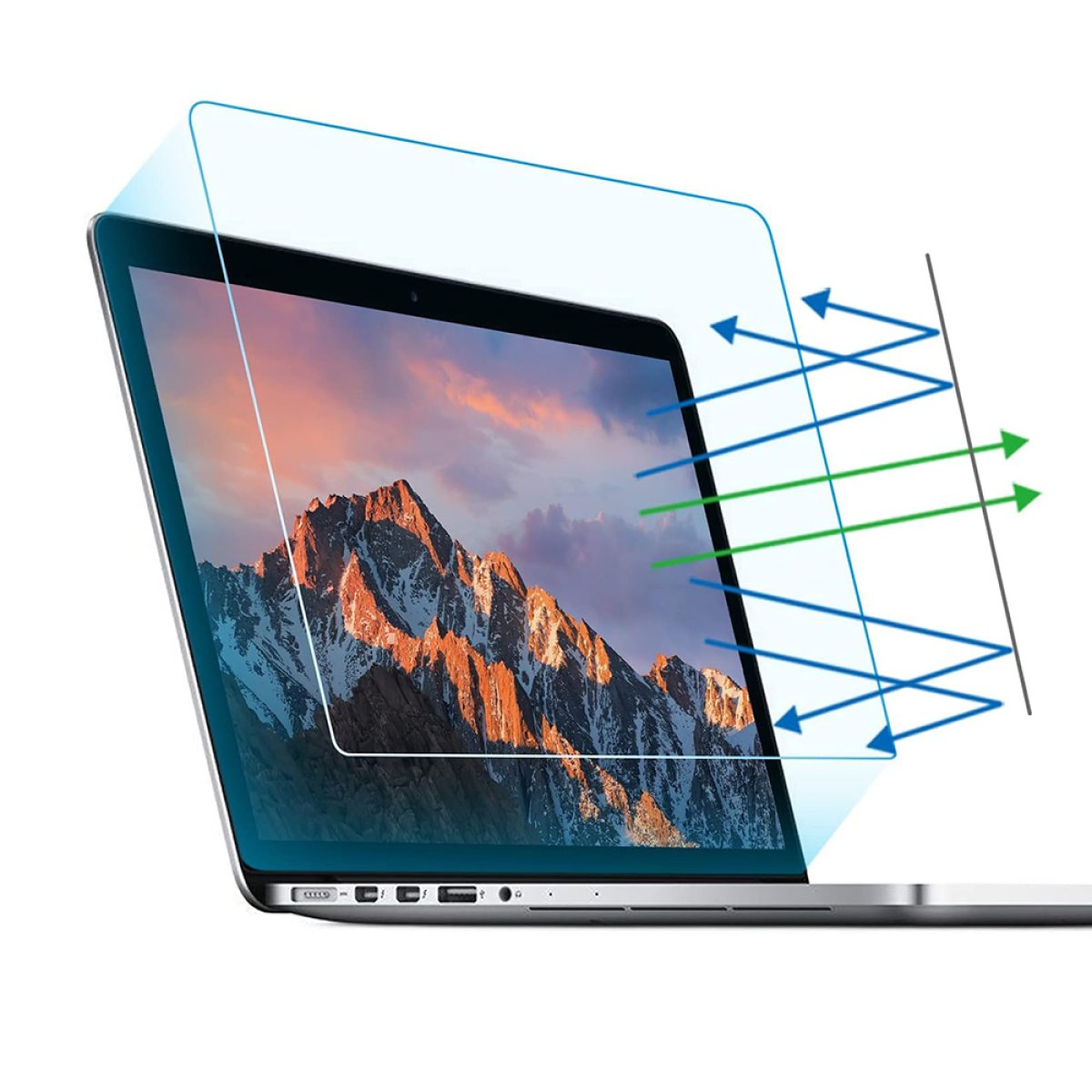 Folie pentru Laptop 14" 16:10 (302 x 189mm) -Techsuit VisionProX Anti-Blue Light - Clear