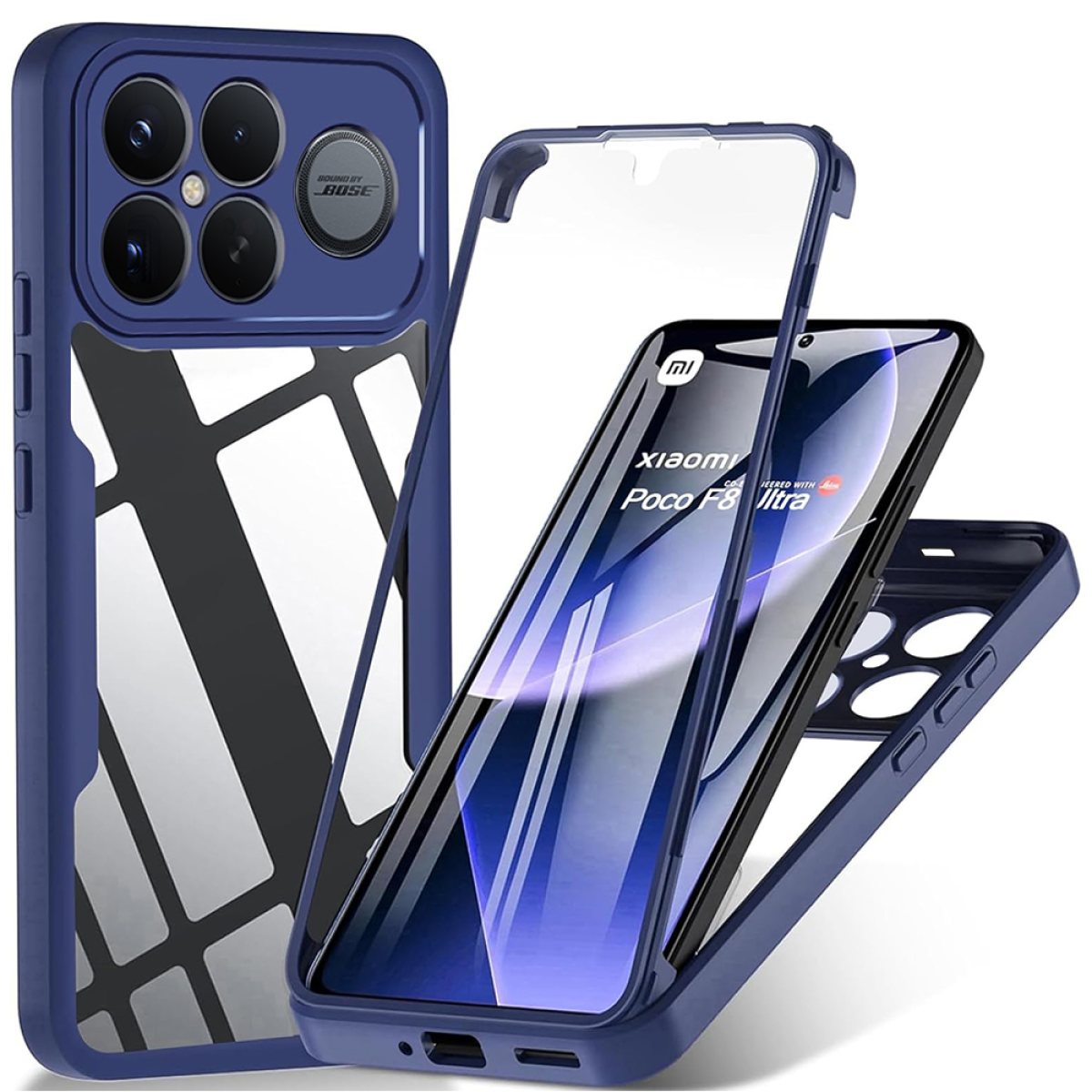 Husa pentru Xiaomi Poco F8 Ultra + Folie - Techsuit ColorVerse 360 Series - Blue