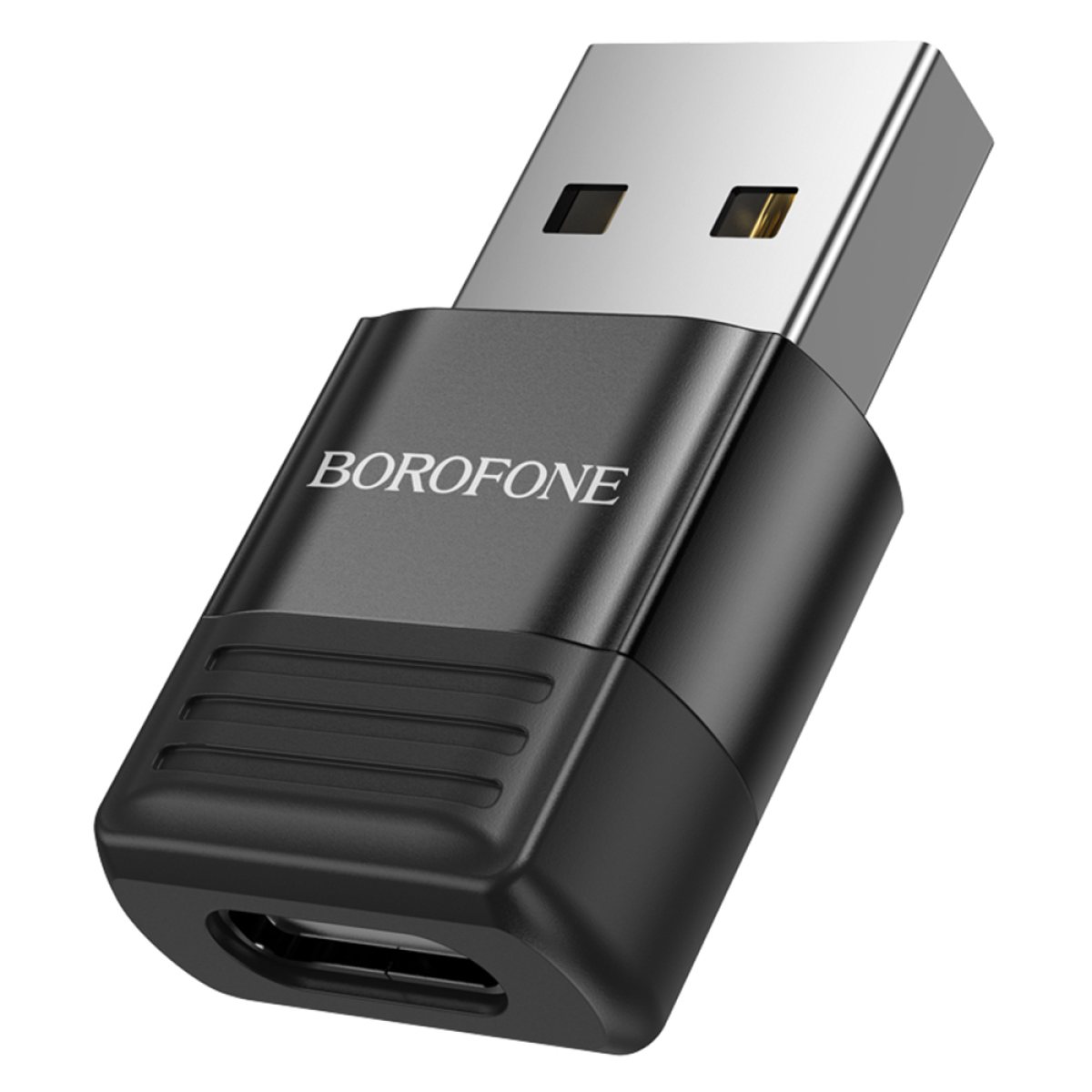 Adaptor USB la USB-C, 3A, OTG - Borofone (BV18) - Black
