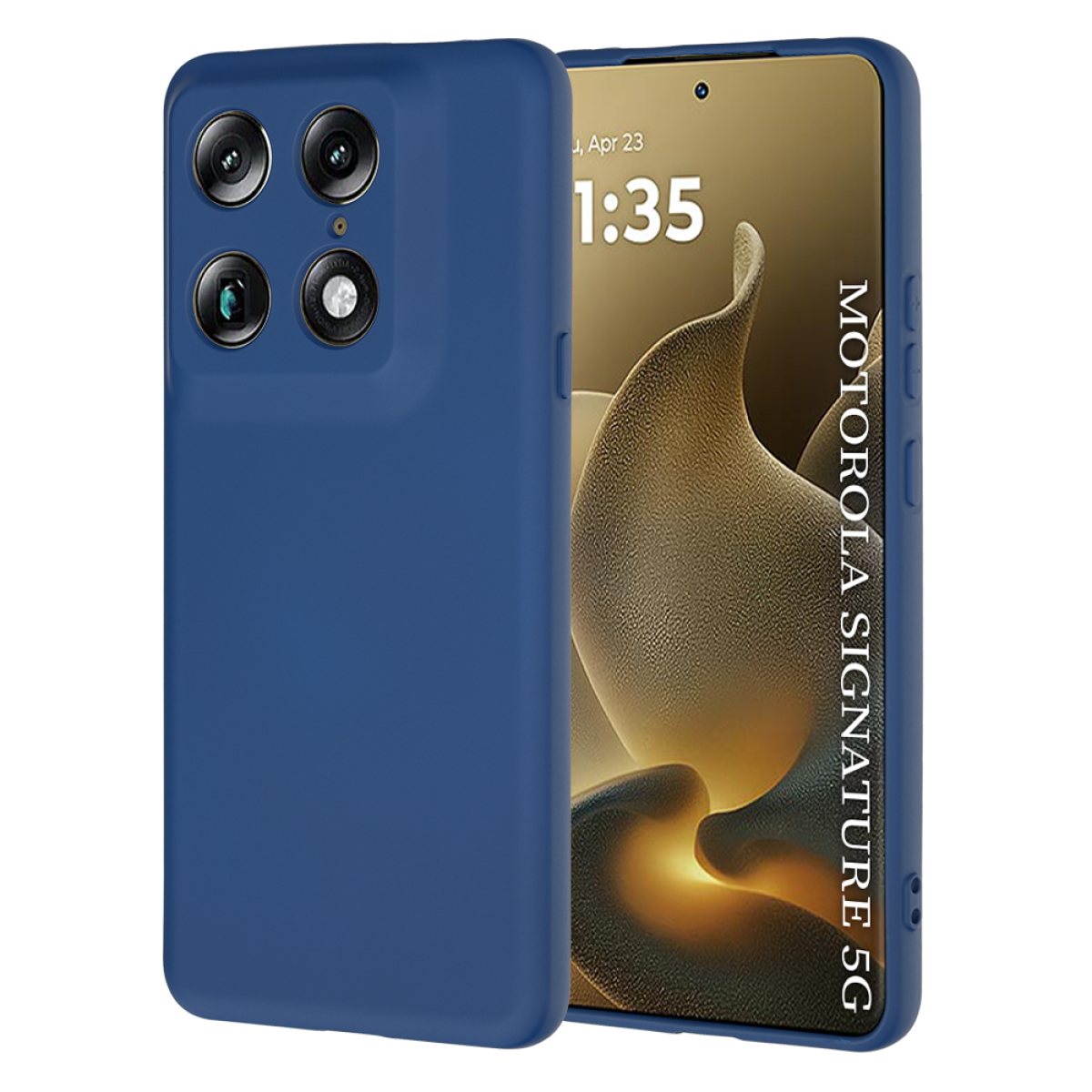Husa pentru Motorola Signature - Techsuit SoftFlex - Navy Blue