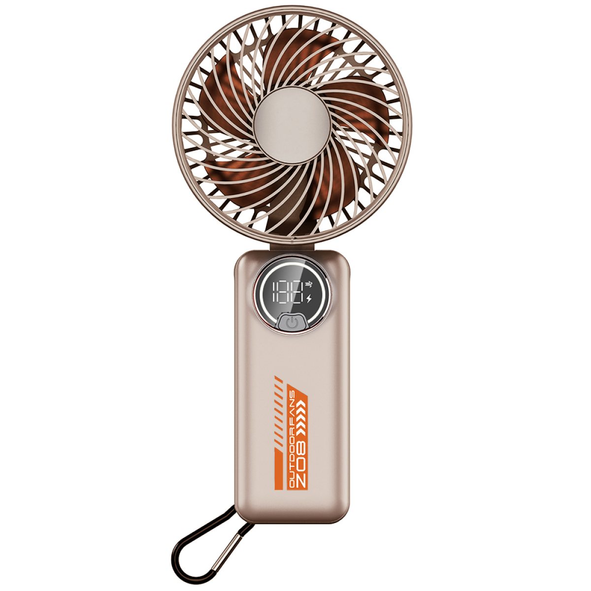 Ventilator Portabil cu Baterie si Display Digital, 3600mAh - Techsuit (Z8) - Beige