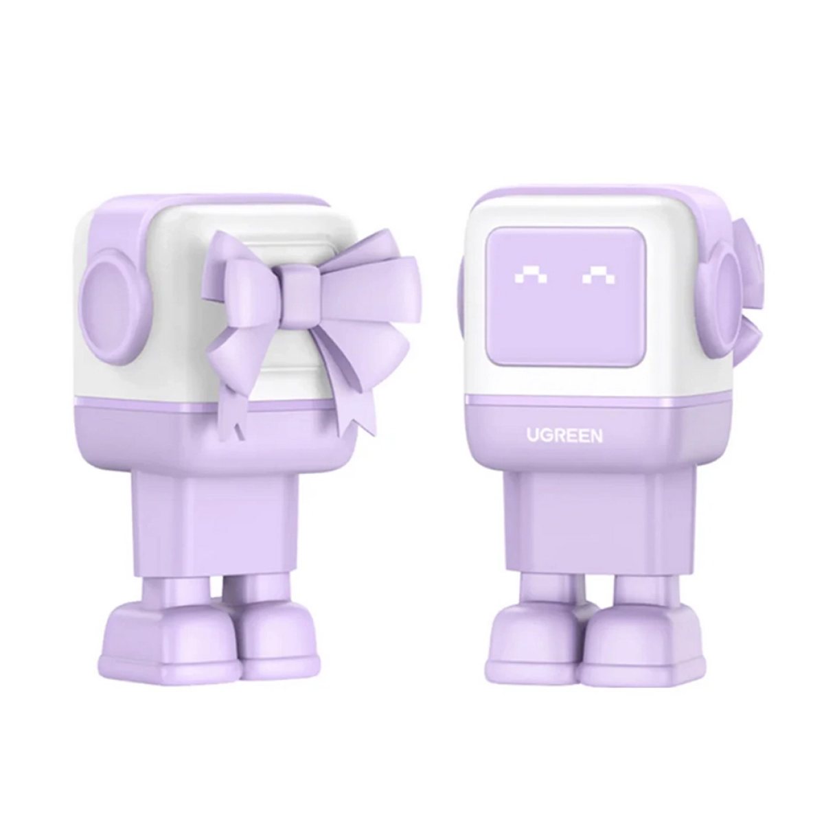 Incarcator cu Display LED, USB, 2x Type-C, GaN, Fast Charging, 65W, 3A, QC4.0+ - Ugreen Uno RG CD361 (35291) - Purple