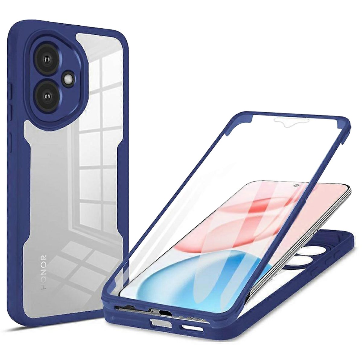 Husa pentru Honor 400 + Folie - Techsuit ColorVerse 360 Series - Blue