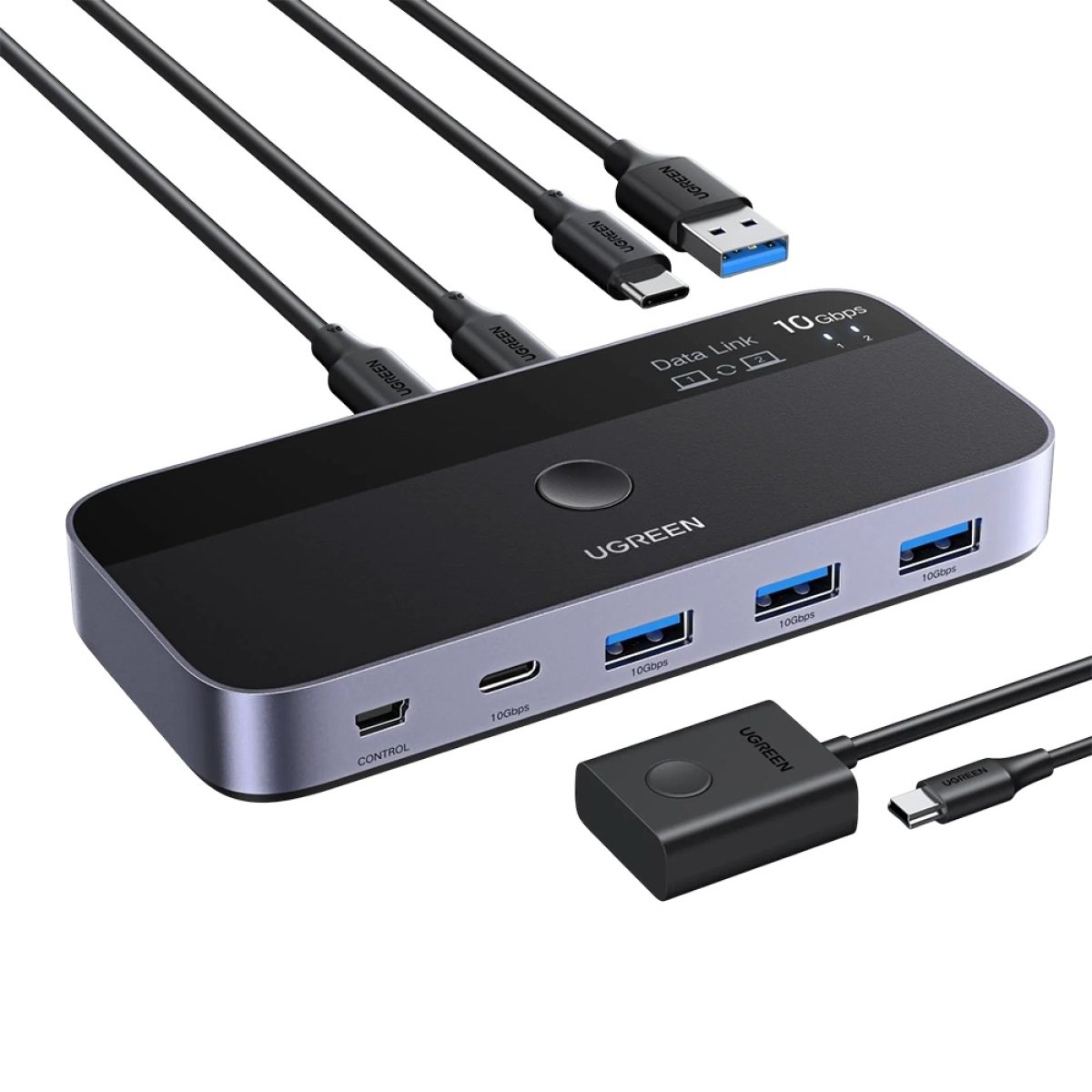 Switch 2In 4Out, Type-C, 3x USB, 10Gbps - Ugreen CM691 (45784) - Black