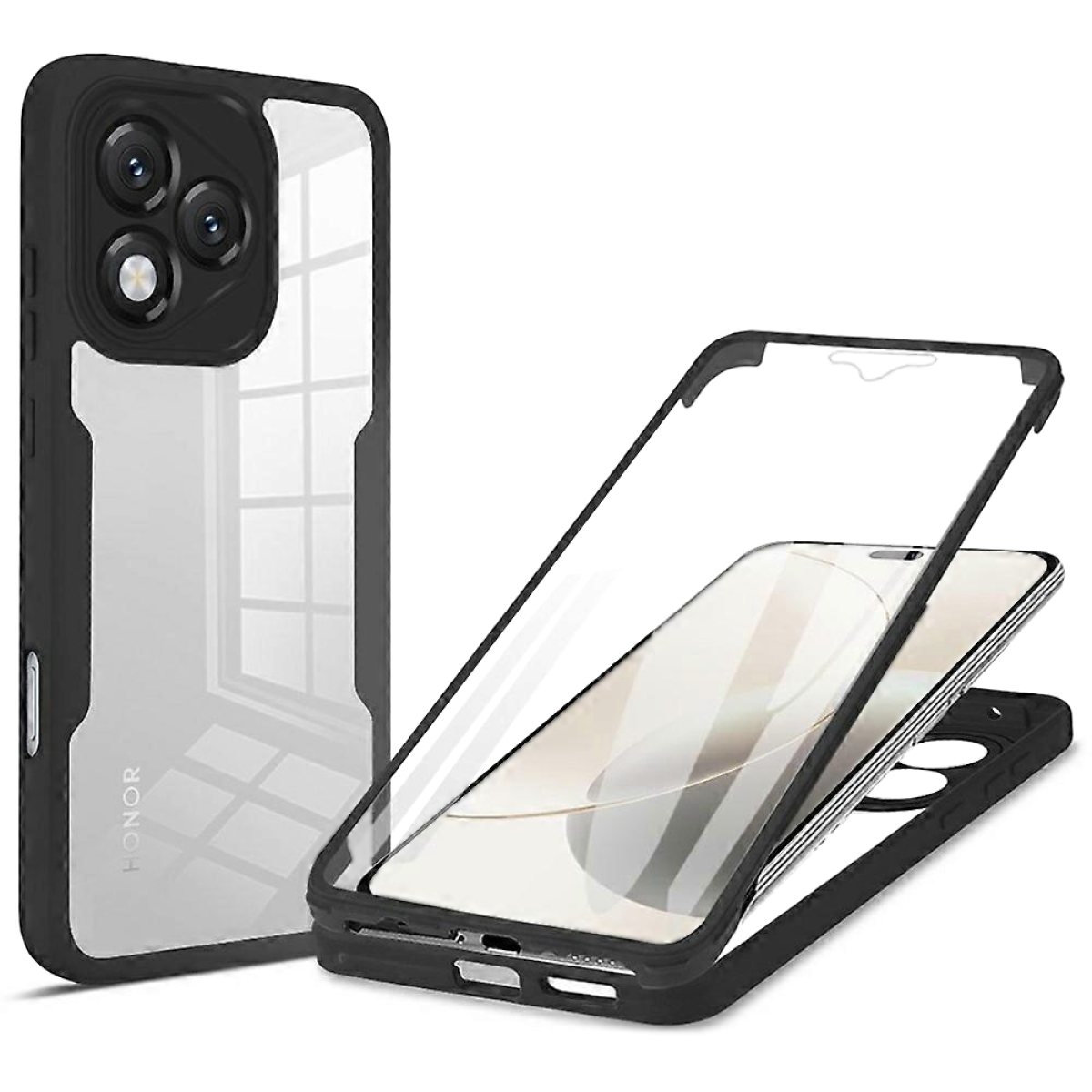 Husa pentru Honor 400 Lite + Folie - Techsuit ColorVerse 360 Series - Black