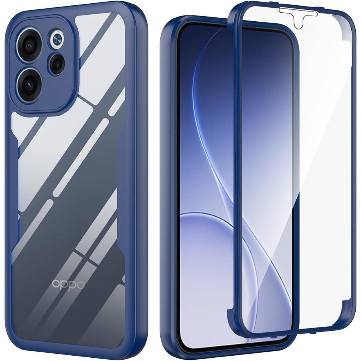 Husa pentru Oppo Reno15 F / Reno15 FS 5G + Folie - Techsuit ColorVerse 360 Series - Blue