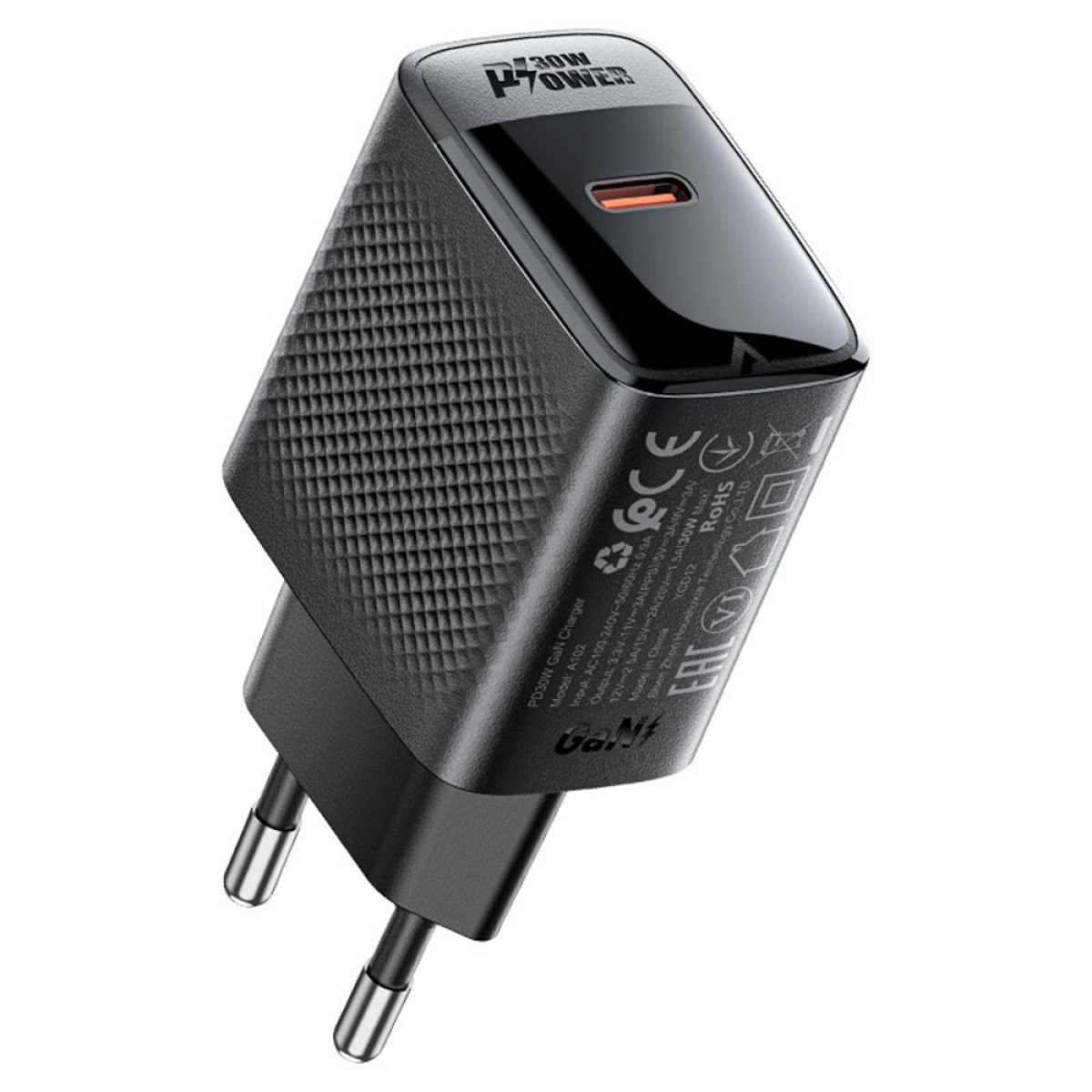 Incarcator pentru Priza, Type-C, 30W, Fast Charging - Acefast (A102) - Black