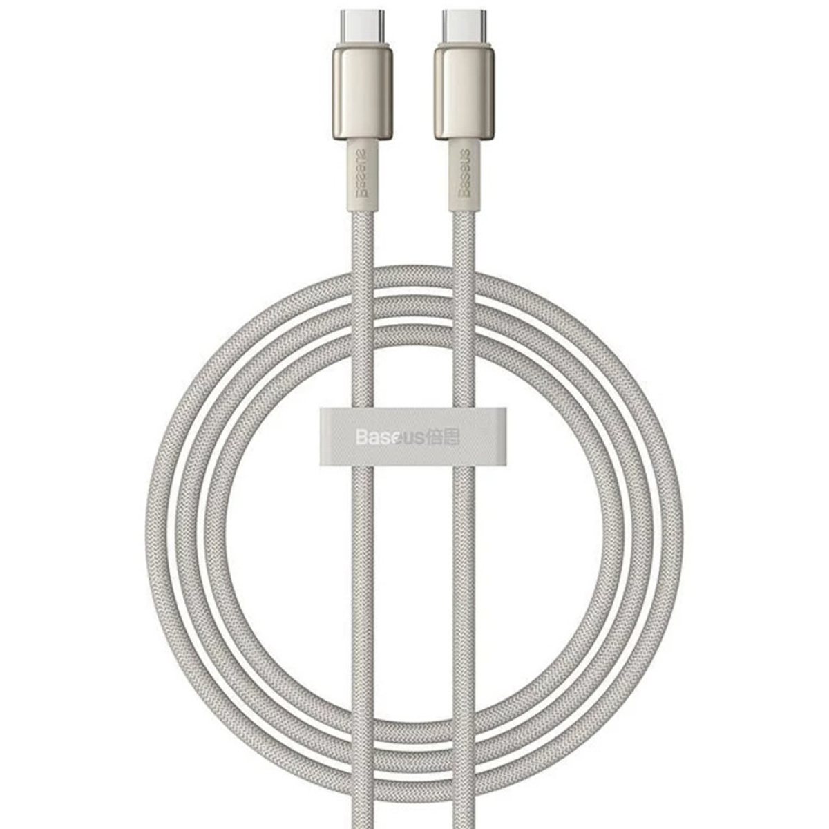 Cablu Type-C la Type-C, Super Fast Charge, 100W, 480Mbps, 1m - Baseus Tungsten Gold (P10319800G21-00) - Gold