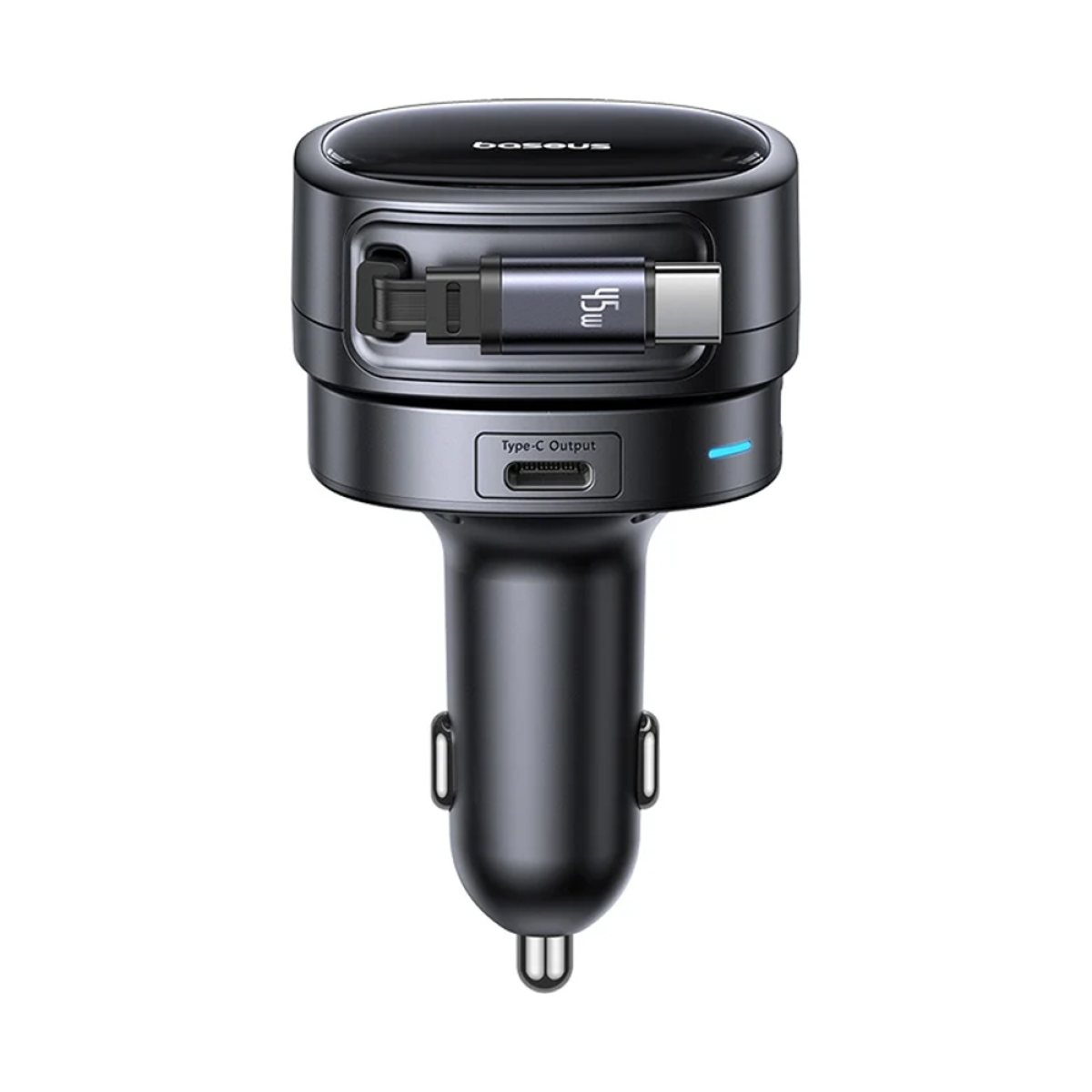 Incarcator Auto cu Cablu, 2 x Type-C, USB, 60W - Baseus (C00035902121-00) - Black