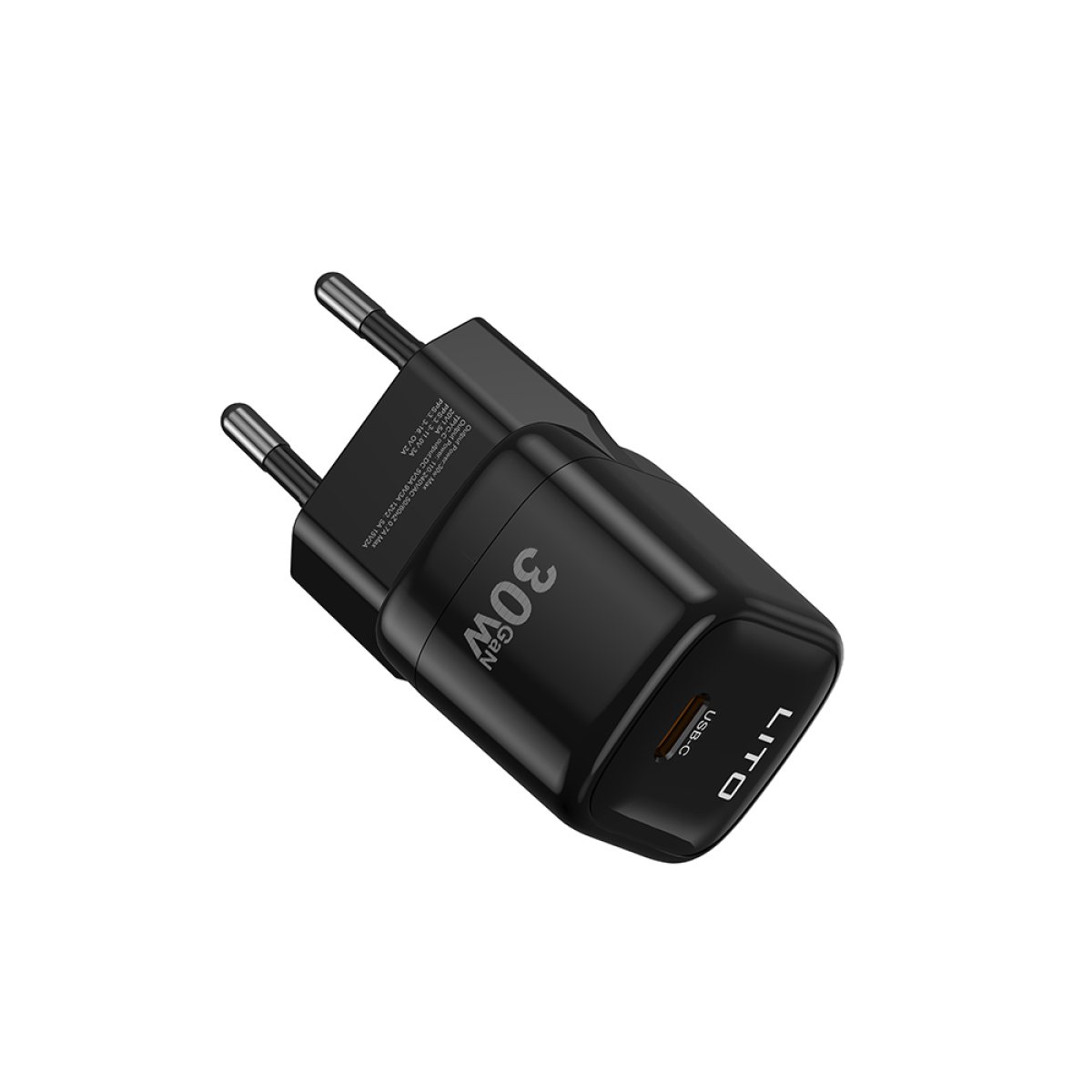 Incarcator pentru Priza, USB-C, 30W - Lito (LC11) - Black