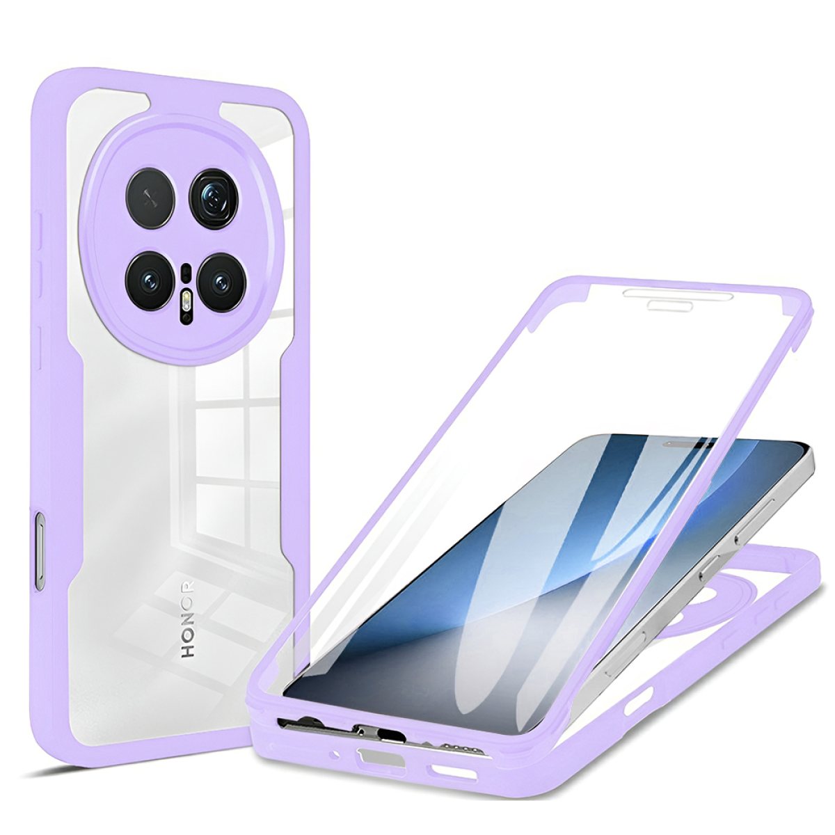 Husa pentru Honor Magic8 Pro + Folie - Techsuit ColorVerse 360 Series - Purple