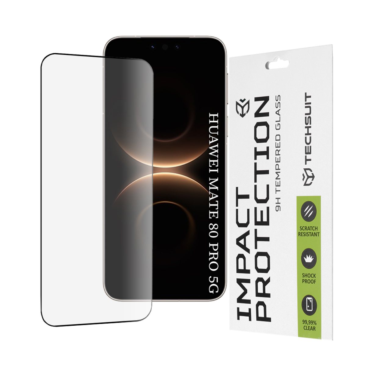 Folie pentru Huawei Mate 80 Pro - Techsuit 111D Full Cover / Full Glue Glass - Black
