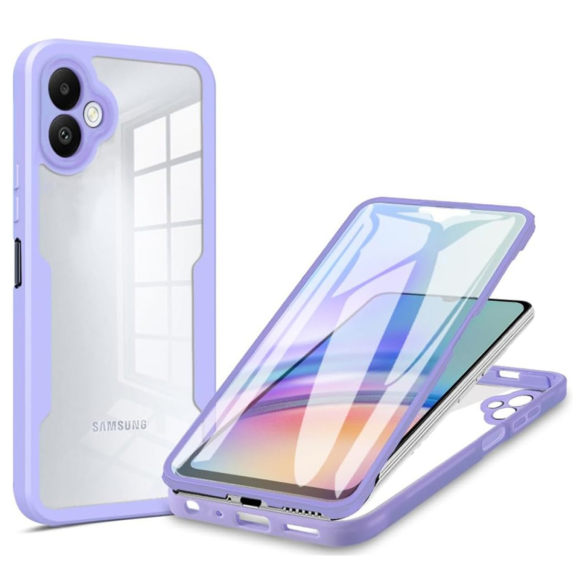 Husa pentru Samsung Galaxy A06 + Folie - Techsuit ColorVerse 360 Series - Purple