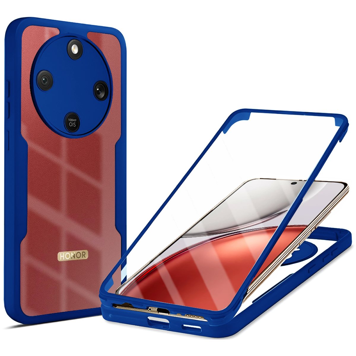 Husa pentru Honor Magic8 Lite + Folie - Techsuit ColorVerse 360 Series - Blue