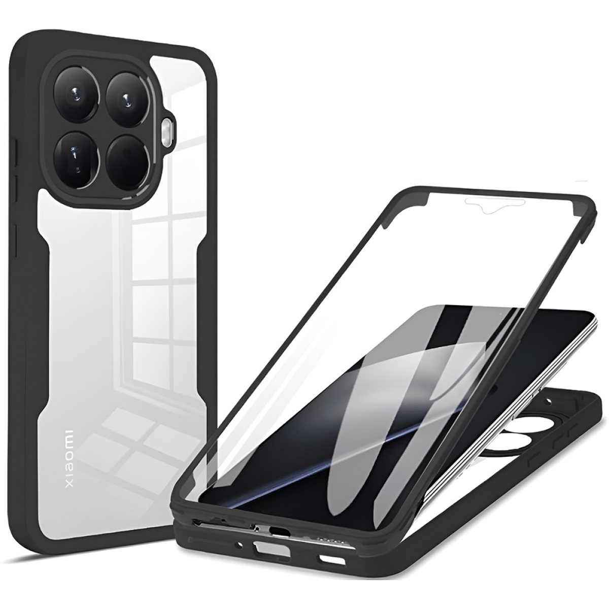 Husa pentru Xiaomi 15T Pro + Folie - Techsuit ColorVerse 360 Series - Black