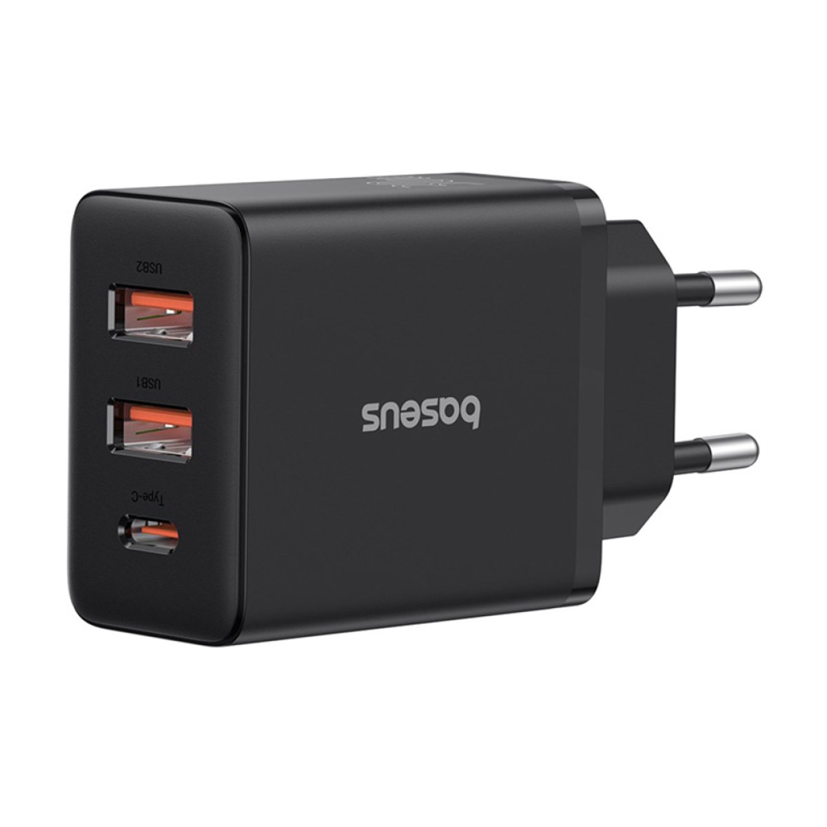 Incarcator GaN, 2x USB, Type-C, Fast Charging, 30W - Baseus (P10111402113-00) - Cluster Black