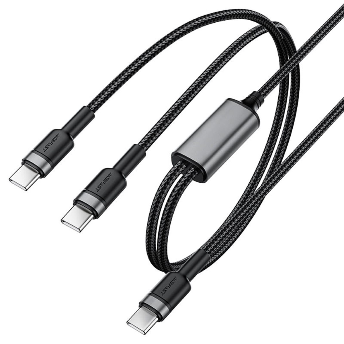 Cablu de Incarcare 2xType-C, 5A, Fast Charge, 1.25m - Acefast (C22-02) - Black