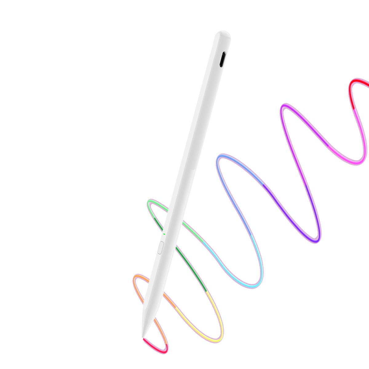 Stylus Pen pentru Tableta, Bluetooth, Type-C, 130mAh, 5V, 0.2A, Palm Rejection, Tilt Pressure Sense  - Techsuit (AX10) - White