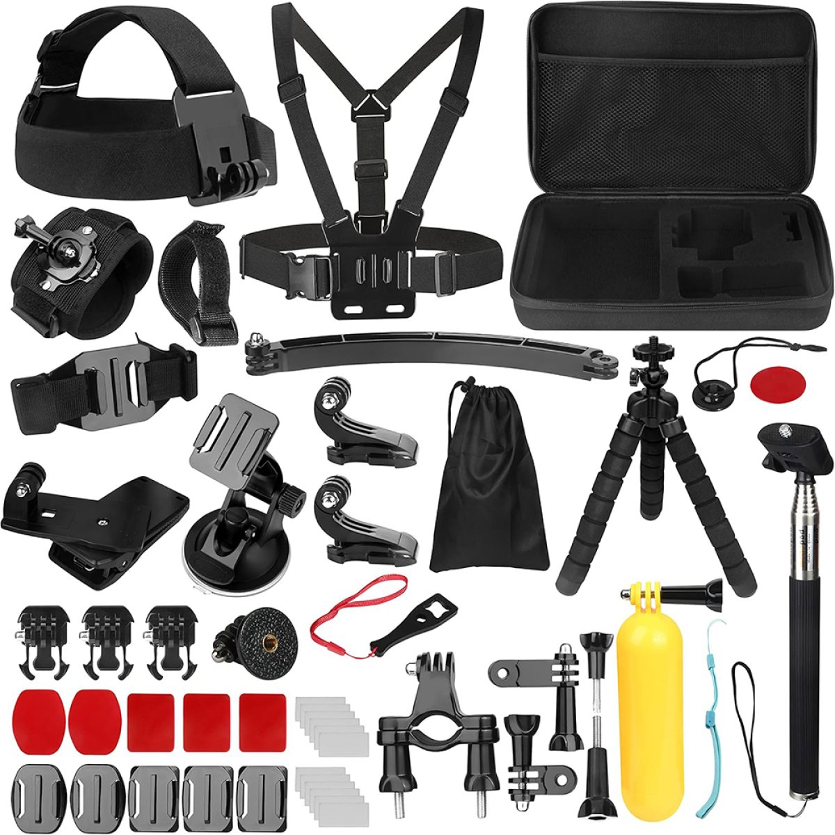 Set Accesorii GoPro 50in1 - Techsuit Action Camera CamQuest (SA50) - Black