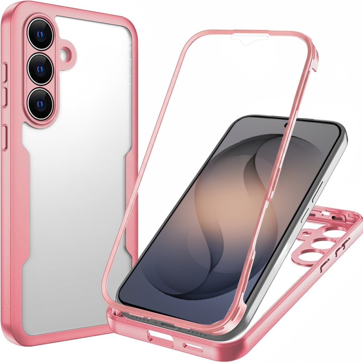 Husa pentru Samsung Galaxy S26 + Folie - Techsuit ColorVerse 360 Series - Pink