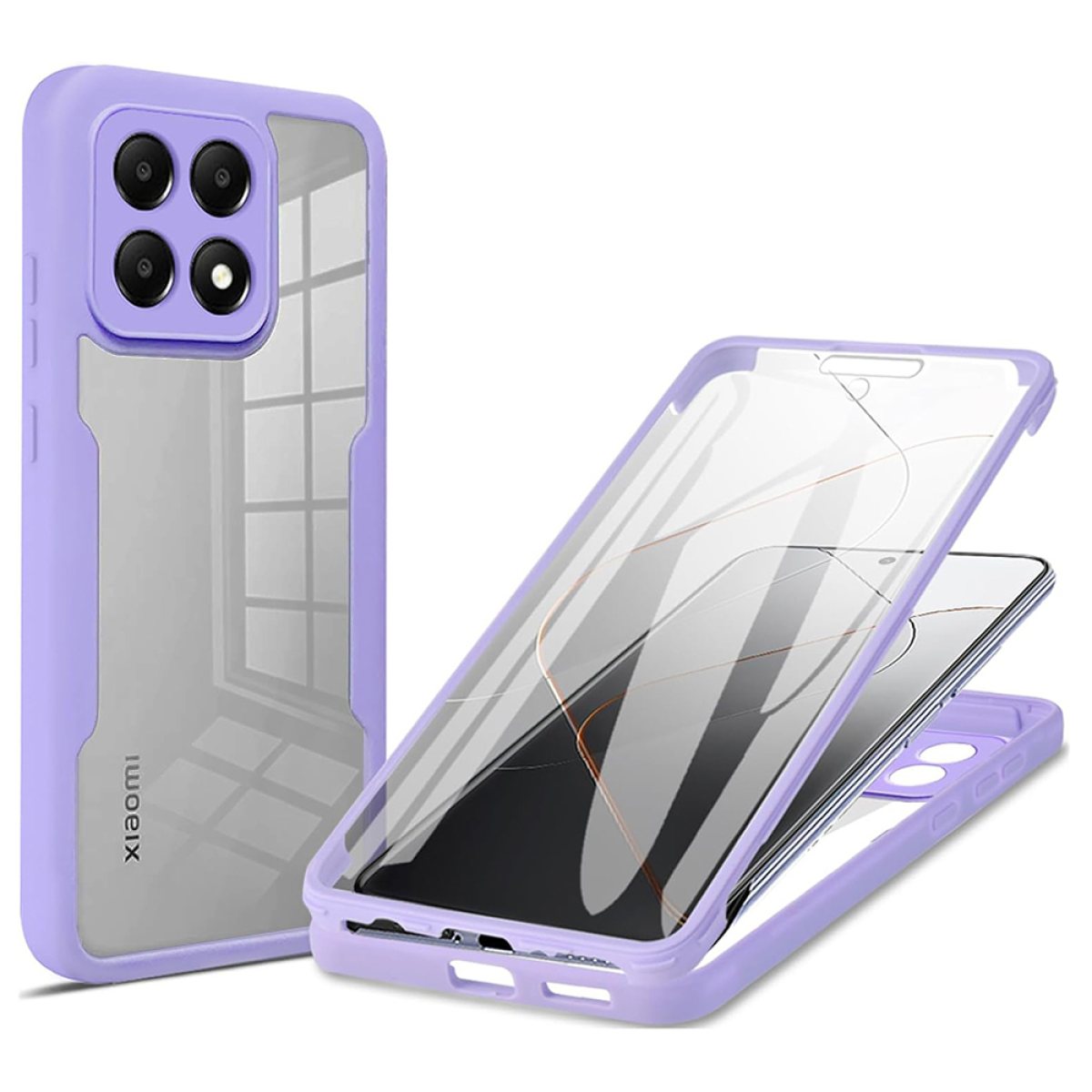 Husa pentru Xiaomi 14T Pro + Folie - Techsuit ColorVerse 360 Series - Purple