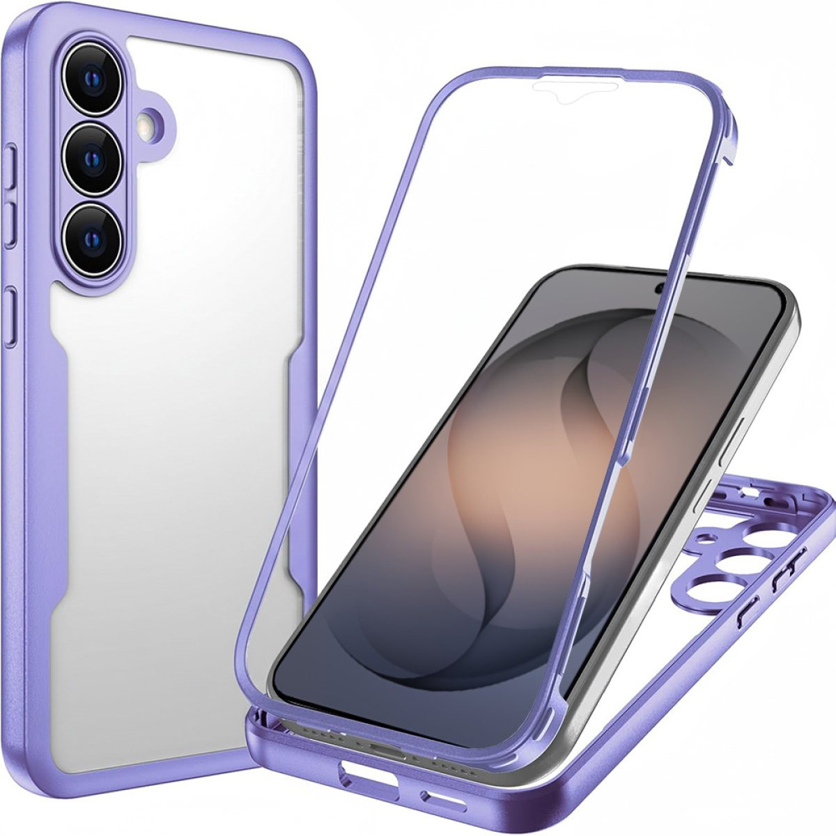 Husa pentru Samsung Galaxy S26 + Folie - Techsuit ColorVerse 360 Series - Purple